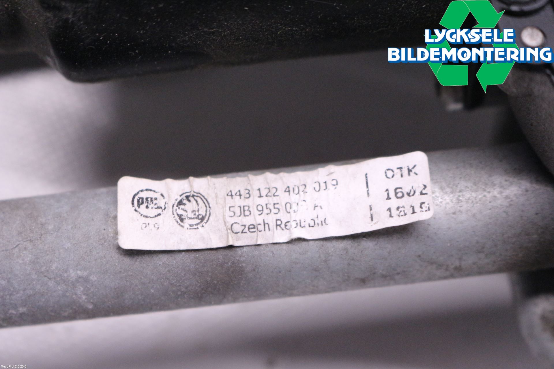 Skoda RAPID Torkarmekanism Vindruta