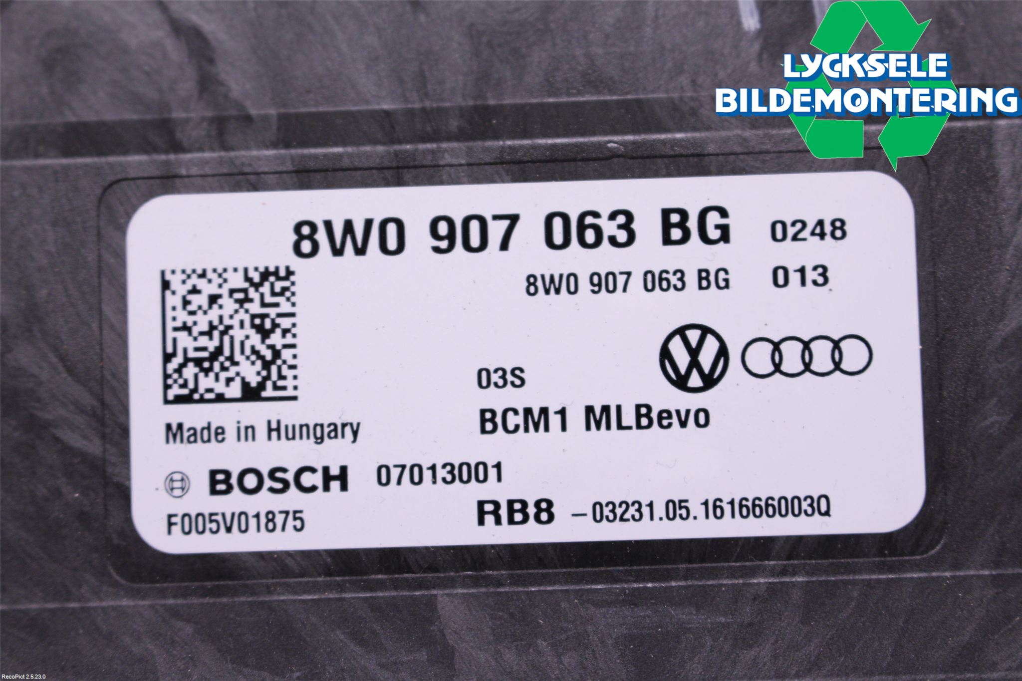 Audi A4/S4 B9 16-19 Styrenhet Övrigt