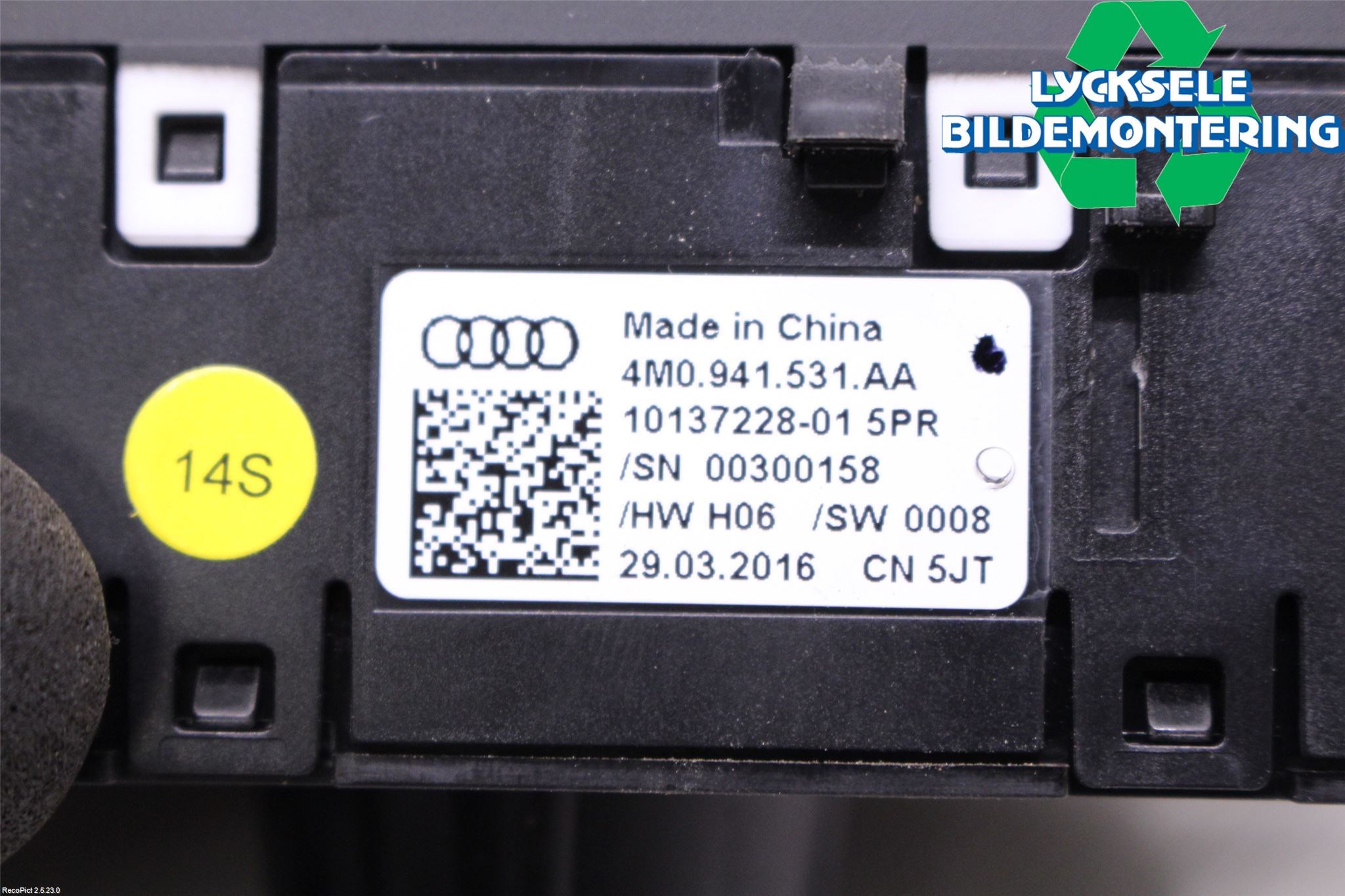 Audi A4/S4 B9 16-19 Strömställare Ljus