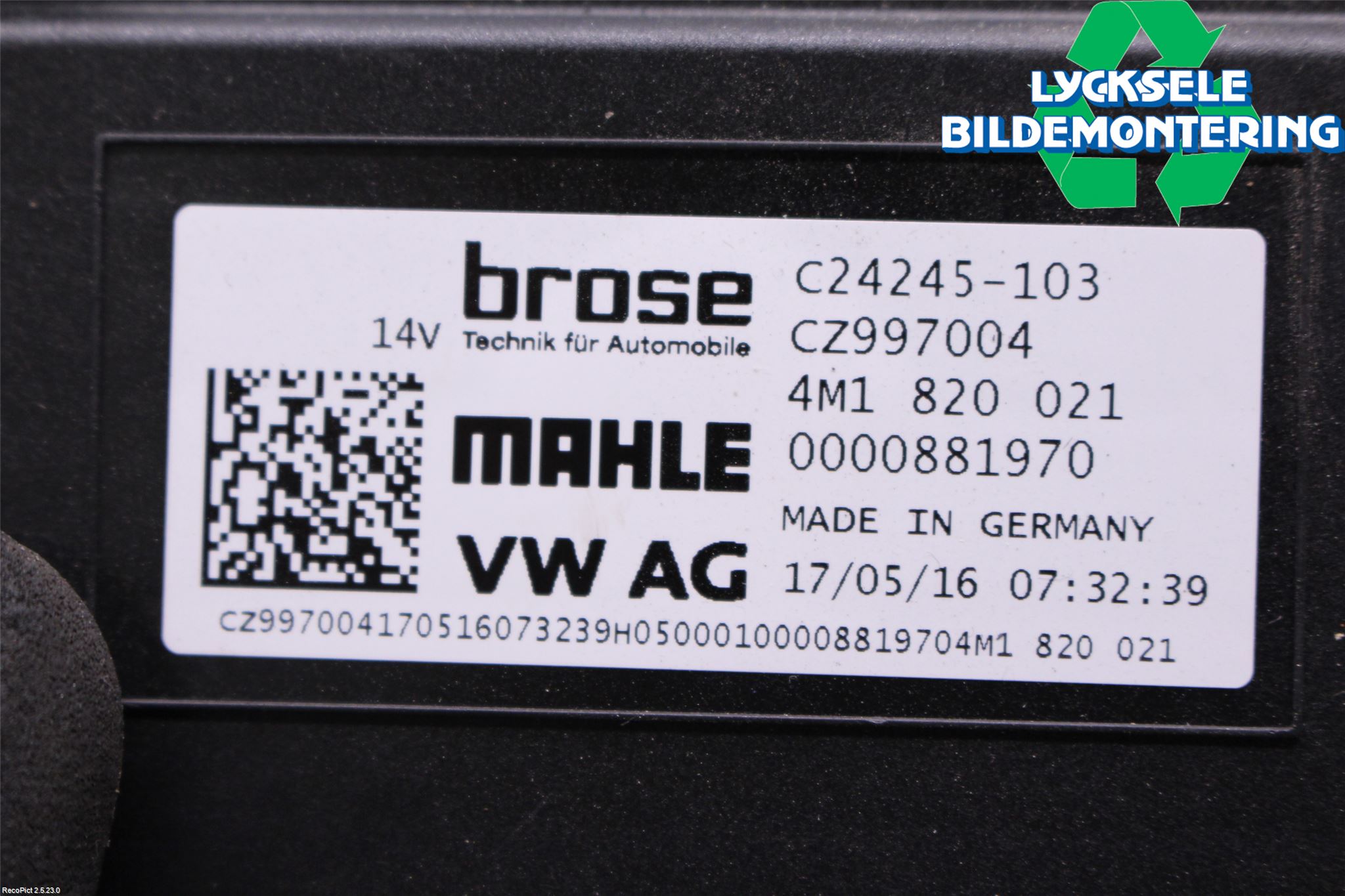 Audi A4/S4 B9 16-19 Ac Värmefläkt