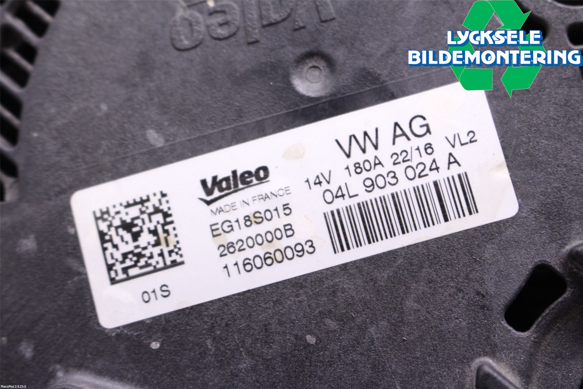 Audi A4/S4 B9 16-19 Generator