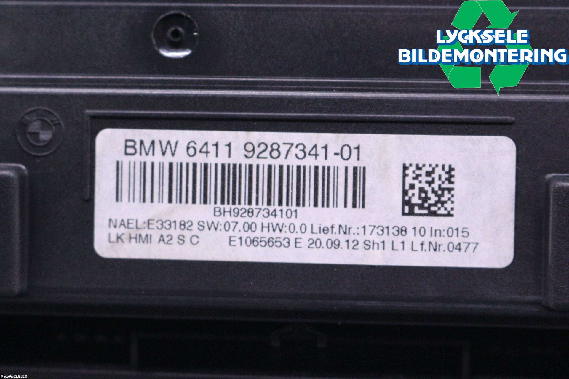 BMW 3 F30/F31/F80 12-19 Ac Styrenhet Ac Manöveren