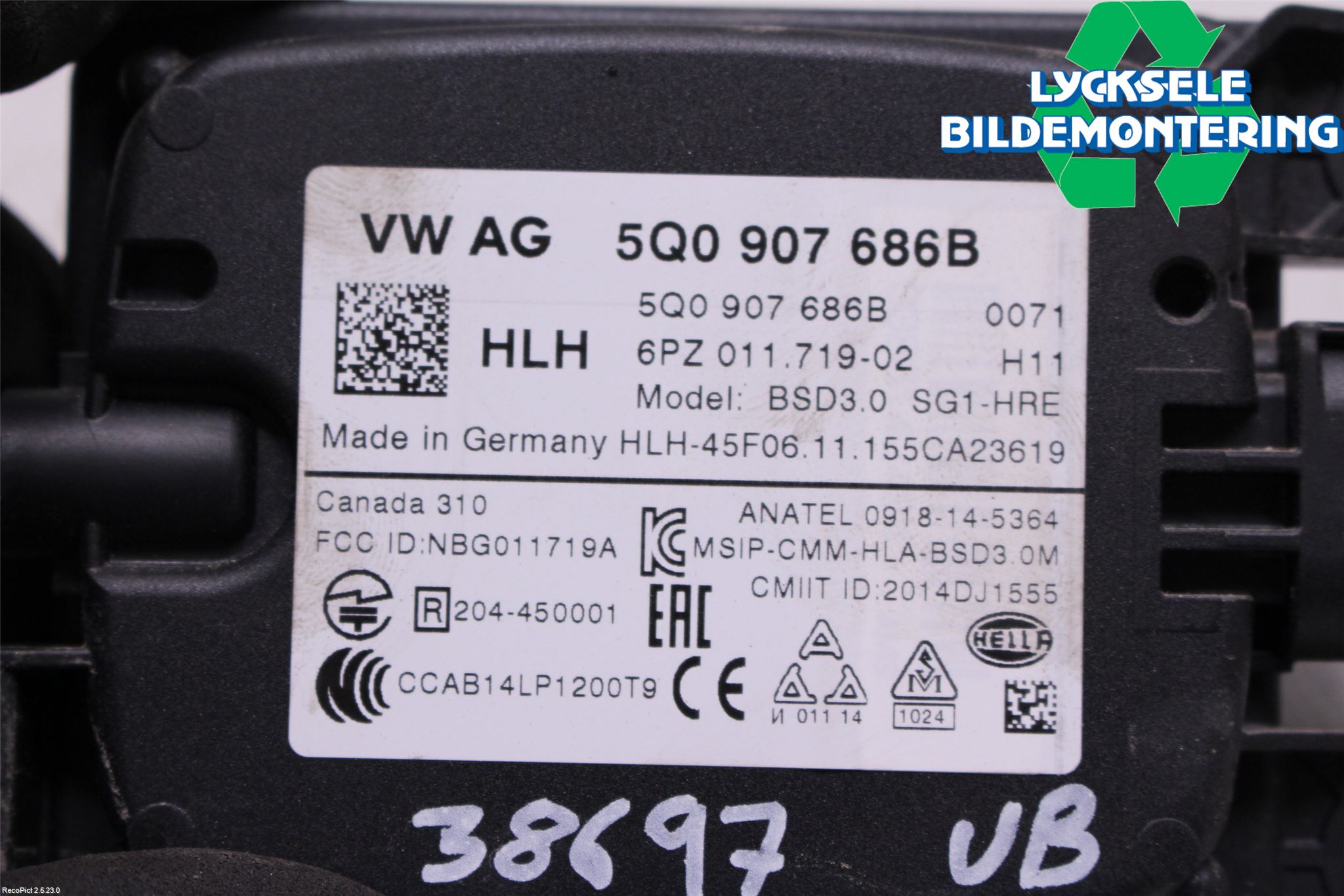 Volkswagen VW SHARAN 11- Styrenhet Övrigt