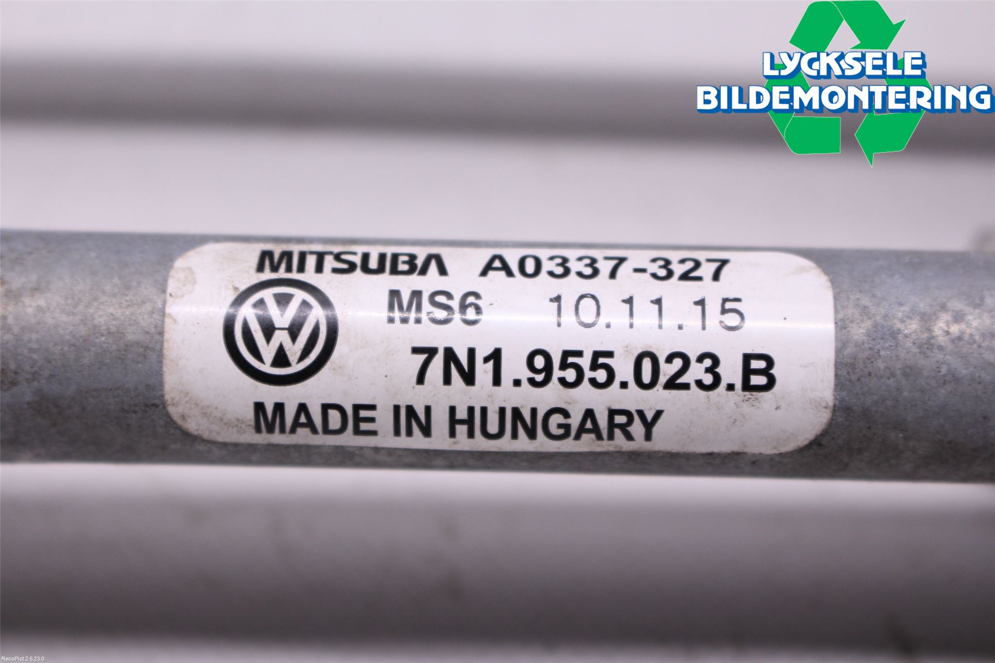 Volkswagen VW SHARAN 11- Torkarmekanism Vindruta