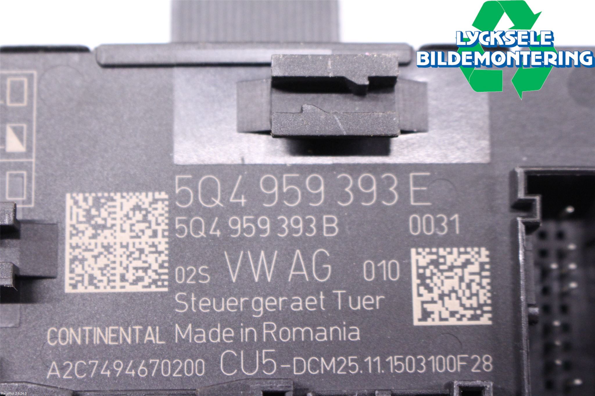 Volkswagen VW GOLF / E-GOLF VII 13-20 Styrenhet Dörr