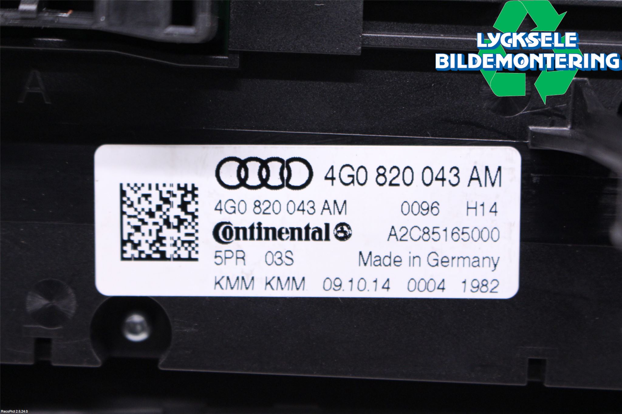 Audi A6/S6 4G 11-18 Ac Styrenhet Ac Manöveren