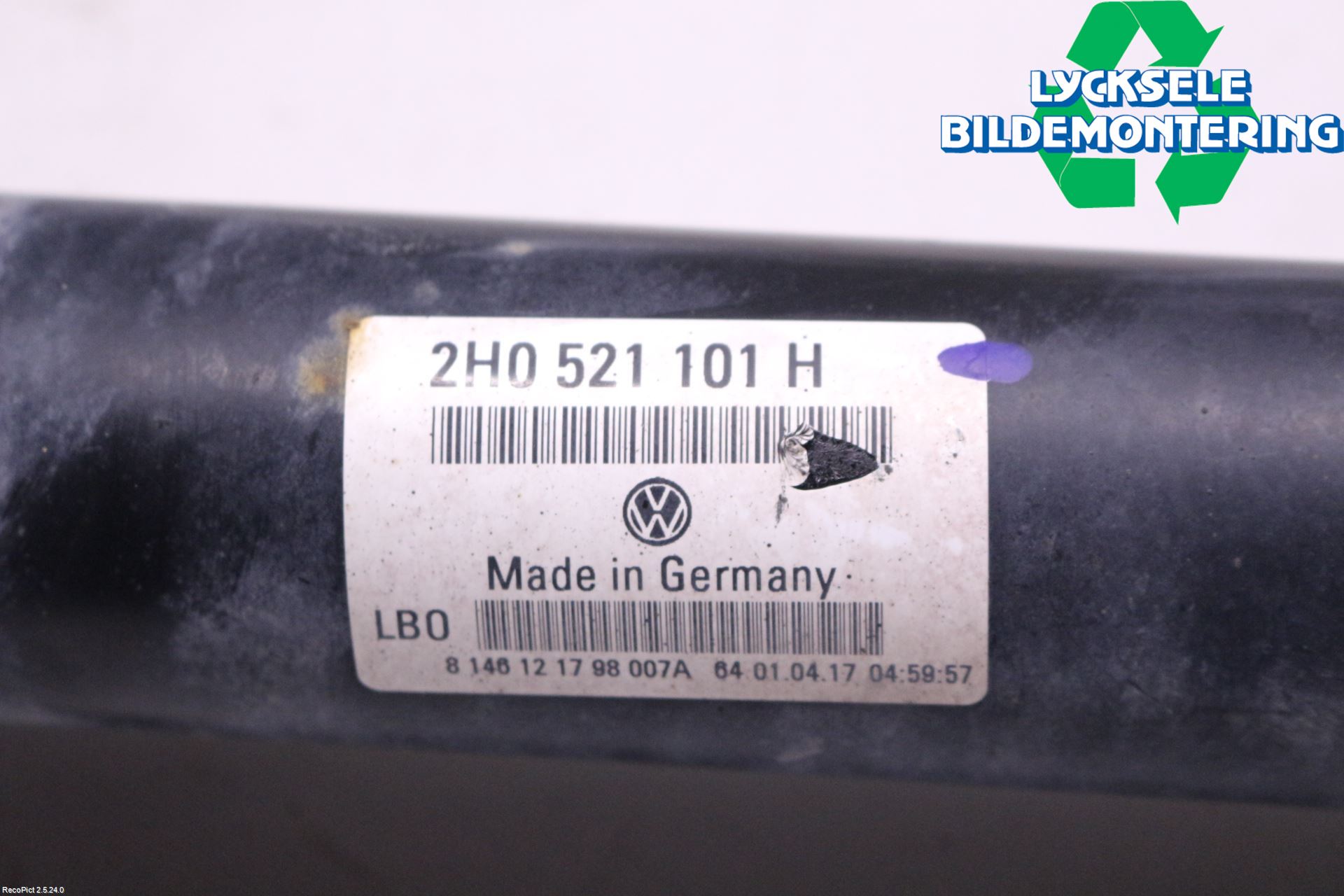 Volkswagen VW AMAROK 2H 10-22 Mellanaxel Främre 4Wd