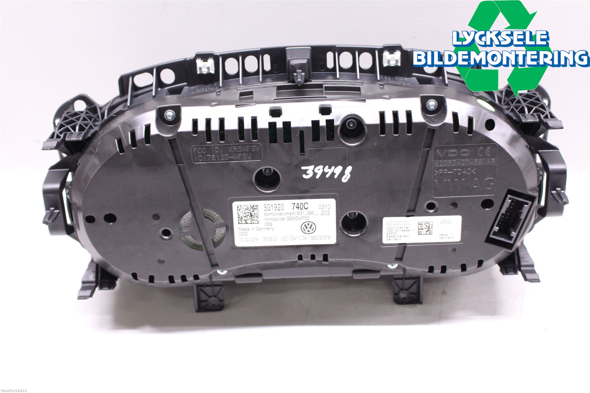 Volkswagen VW GOLF / E-GOLF VII 13-20 Instrument Komb