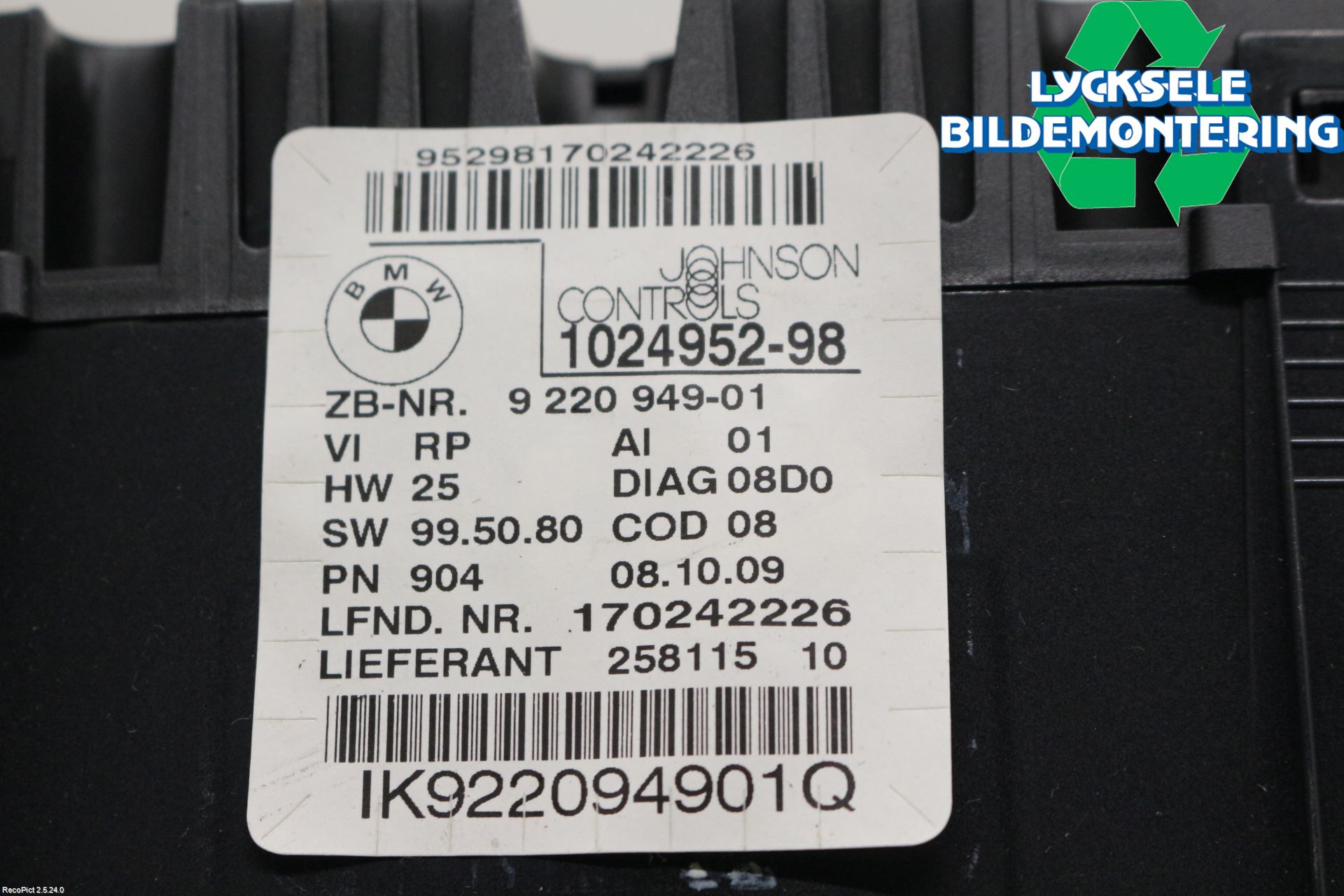 BMW 1 E87/81 5D/3D 03-11 Instrument Komb