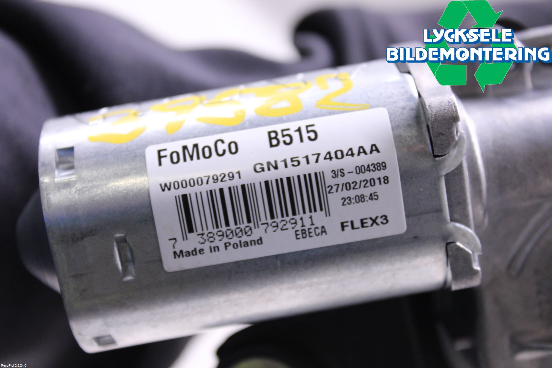 Ford ECOSPORT 17- Torkarmotor Baklucka