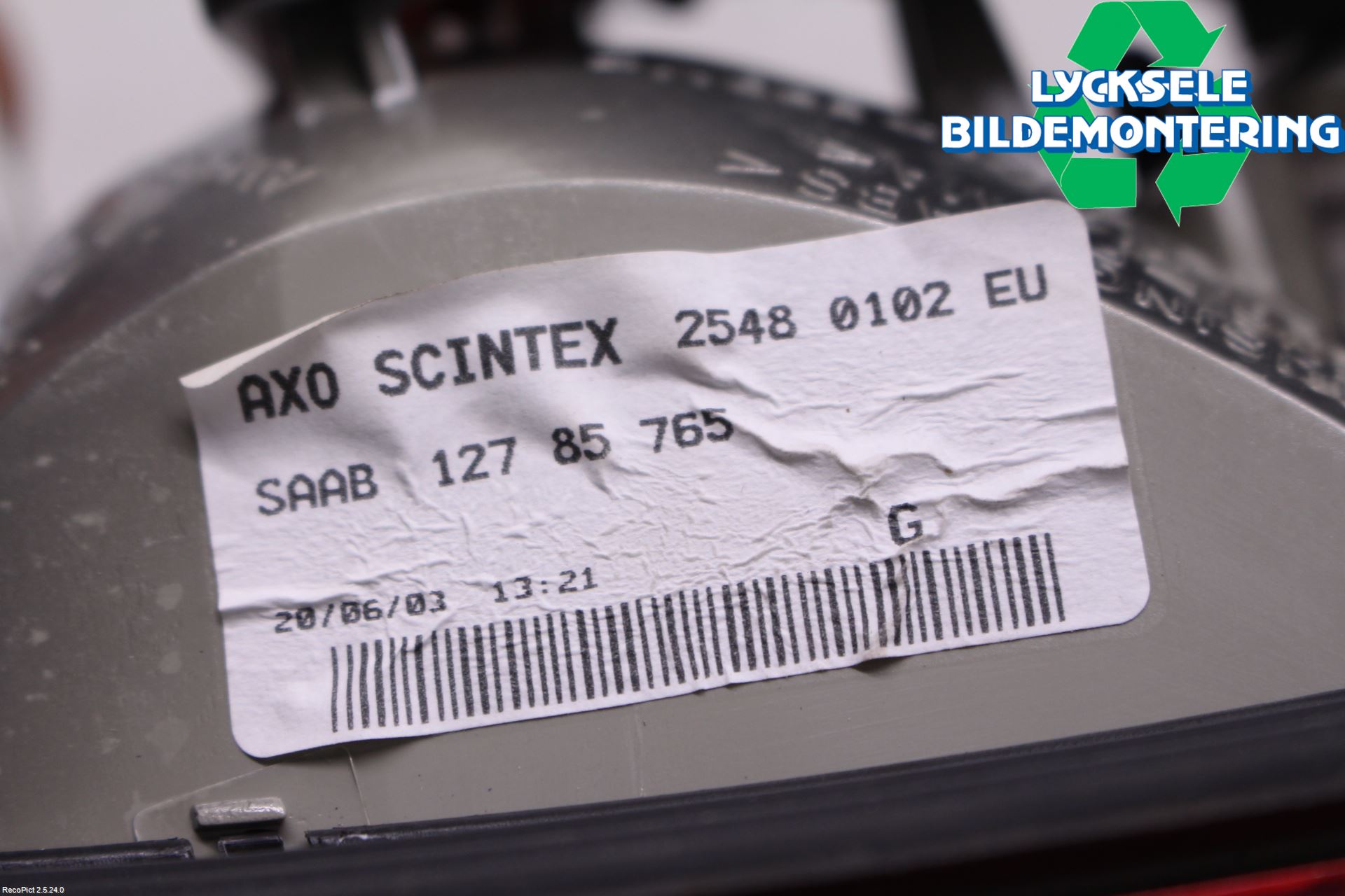 Saab 9-3 VER 2 Bakljus Lucka Vä