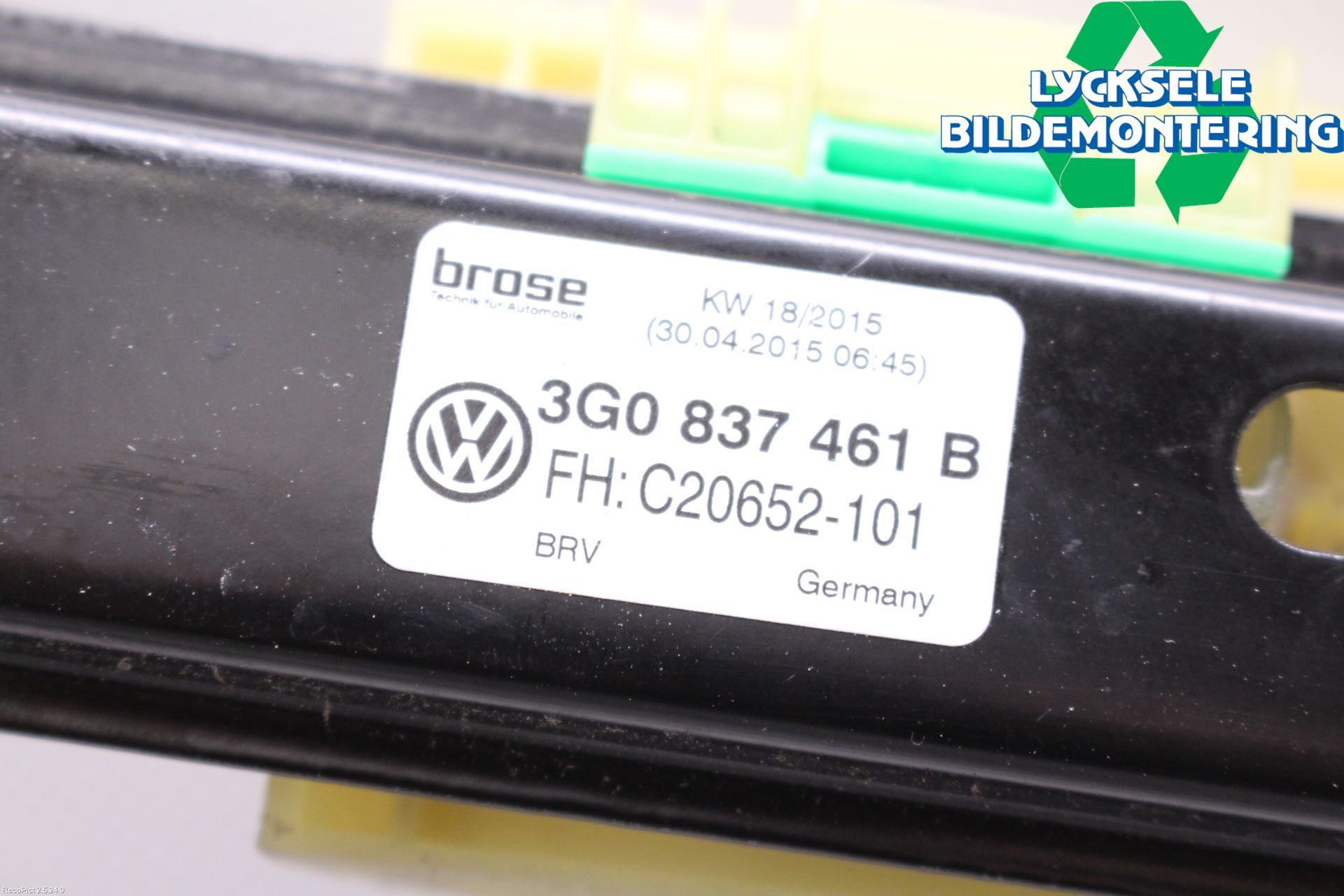 Volkswagen VW PASSAT 15-19 Fönsterhissmekanism