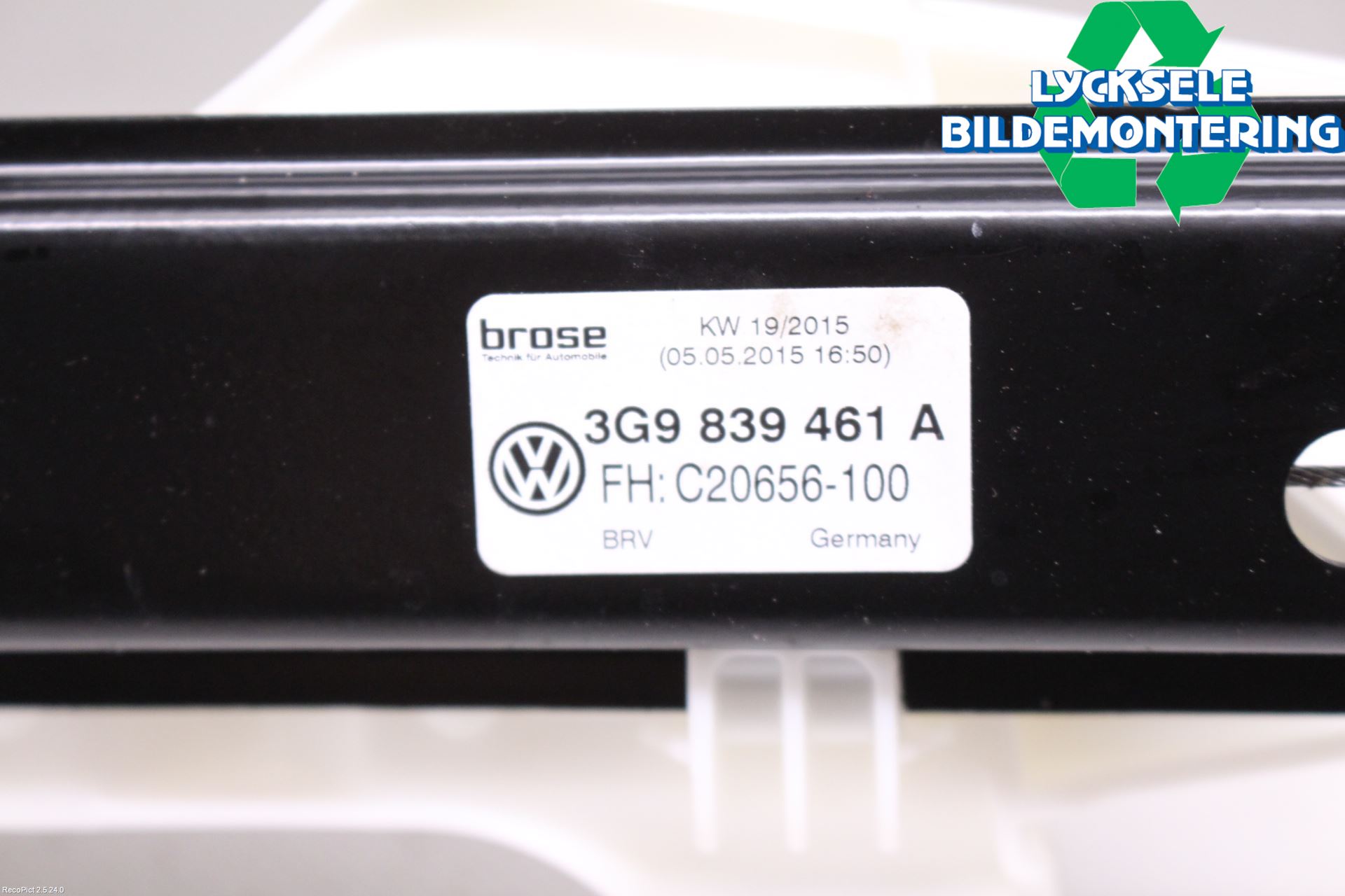 Volkswagen VW PASSAT 15-19 Fönsterhissmekanism