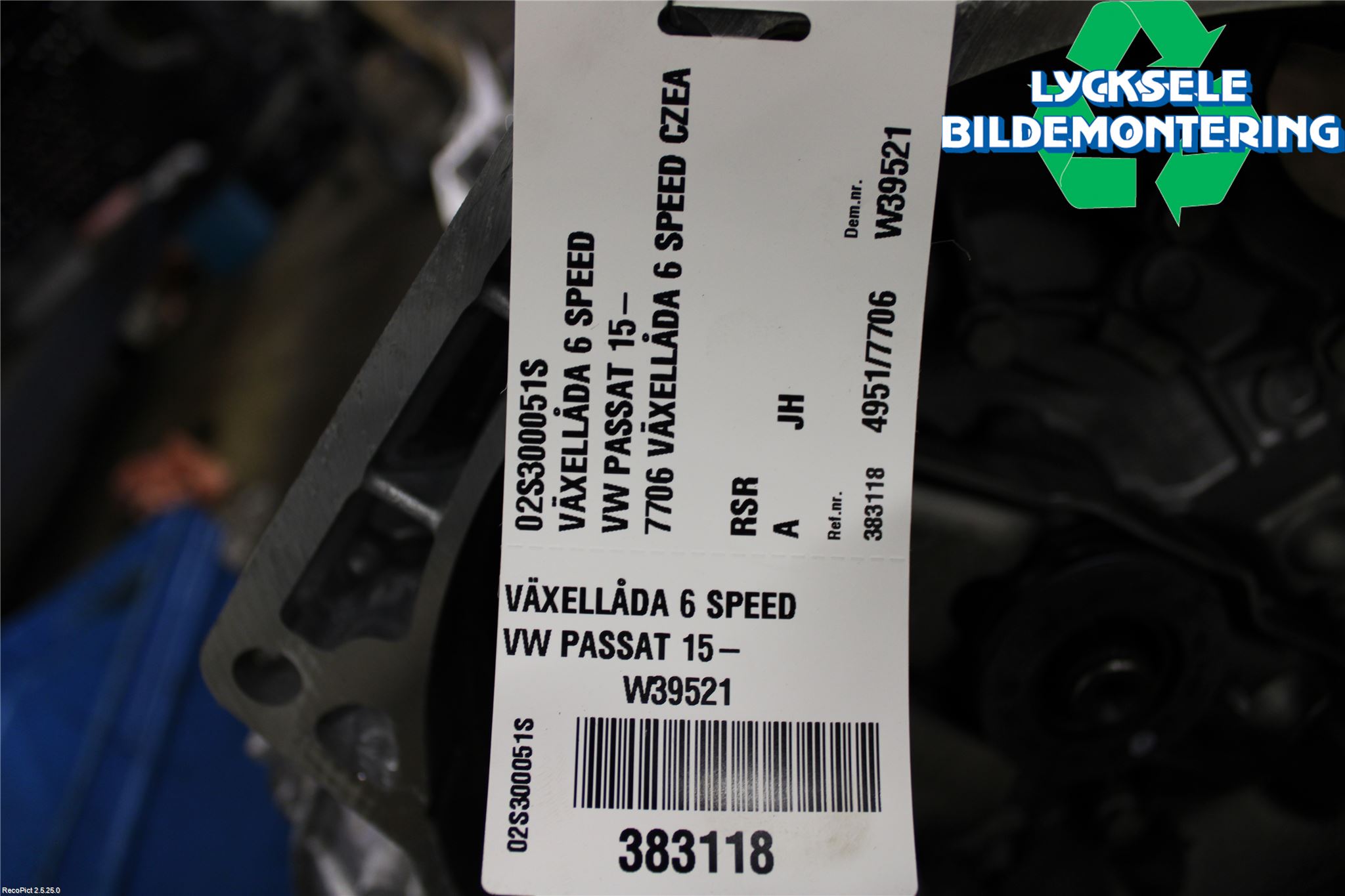 Volkswagen VW PASSAT 15-19 Växellåda Man 6 Vxl