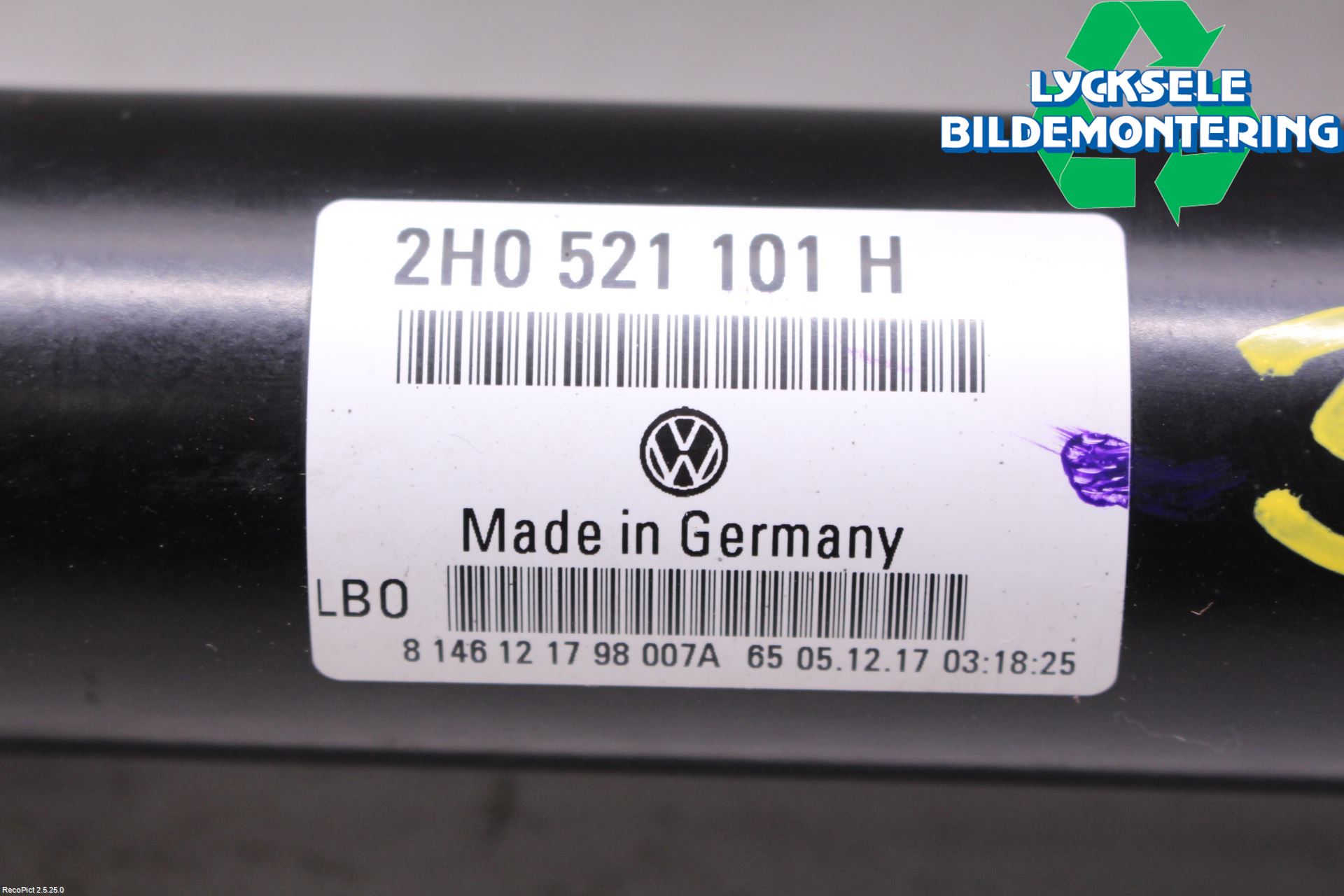 Volkswagen VW AMAROK 2H 10-22 Mellanaxel Främre 4Wd