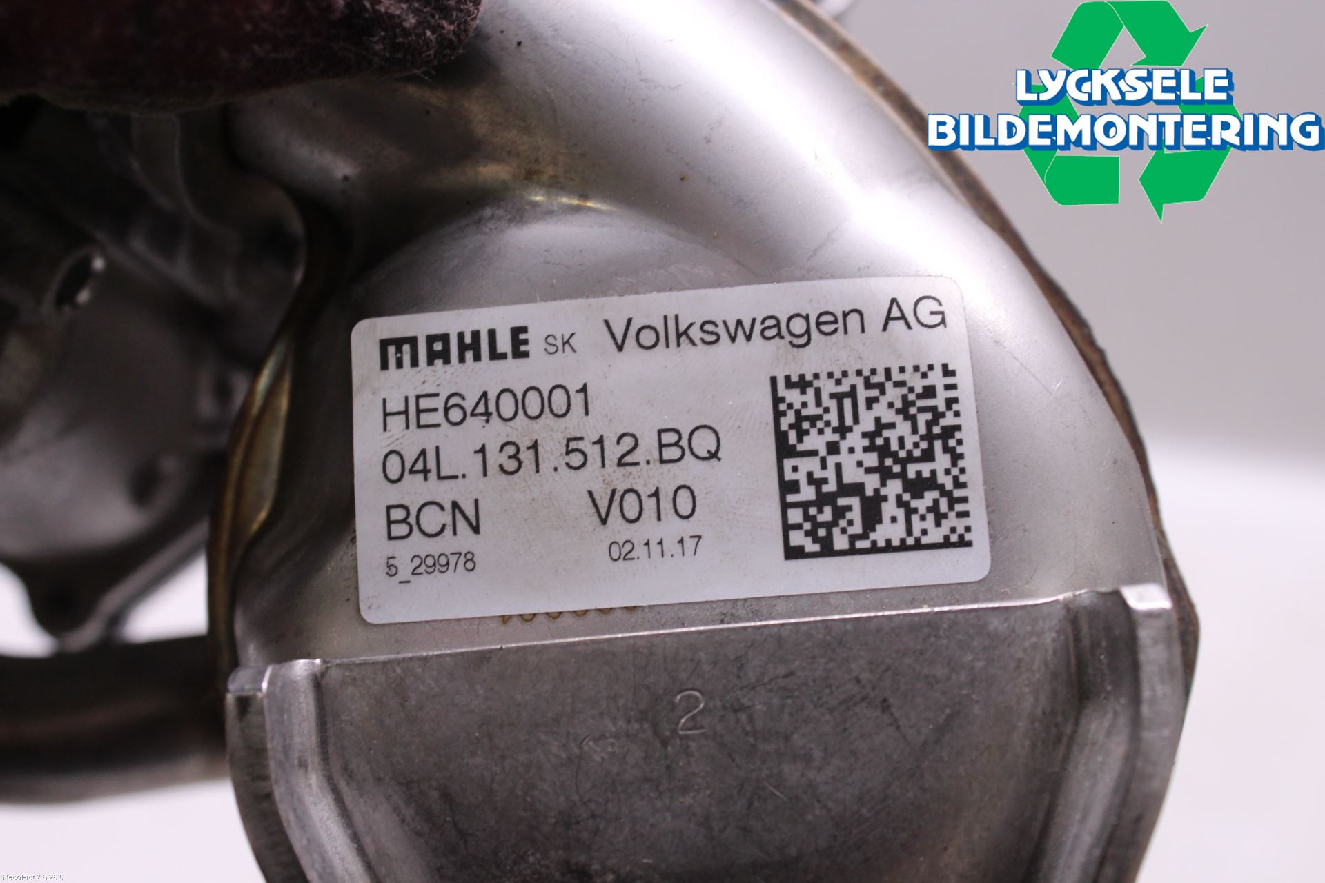 Volkswagen VW PASSAT 15-19 Avgaskylare