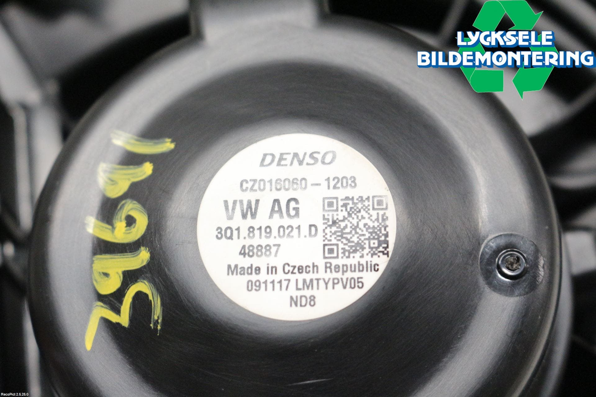 Volkswagen VW PASSAT 15-19 Ac Värmefläkt