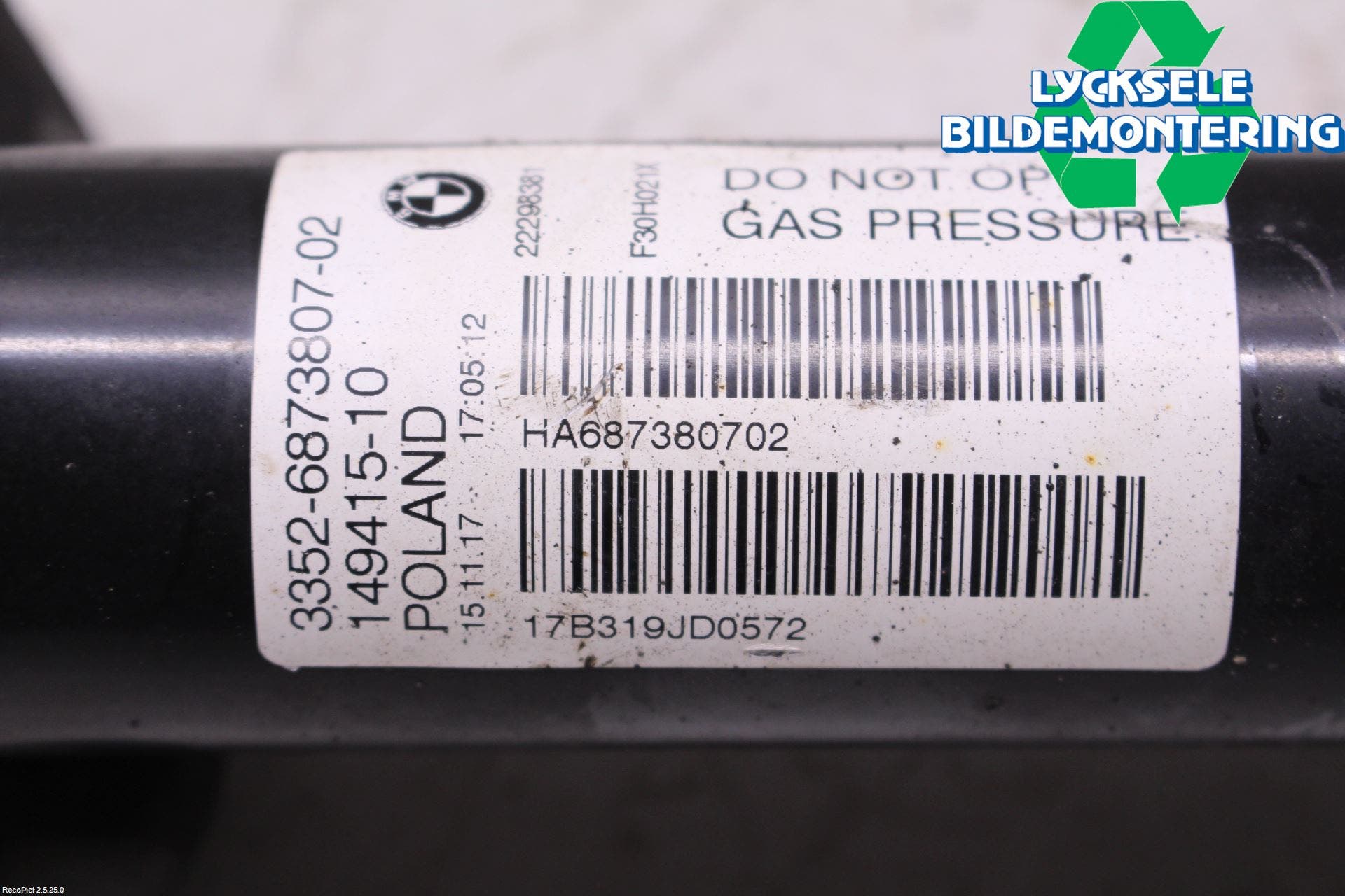 BMW 3 F30/F31/F80 12-19 Stötdämpare Bak