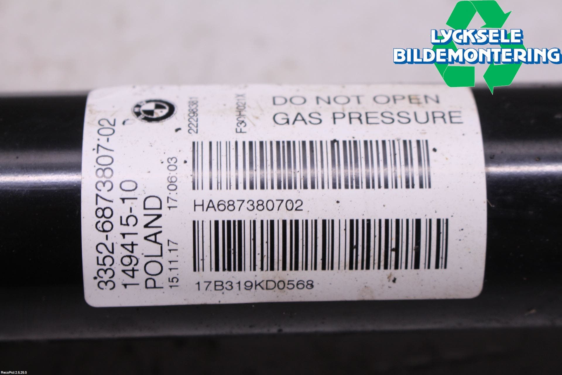 BMW 3 F30/F31/F80 12-19 Stötdämpare Bak