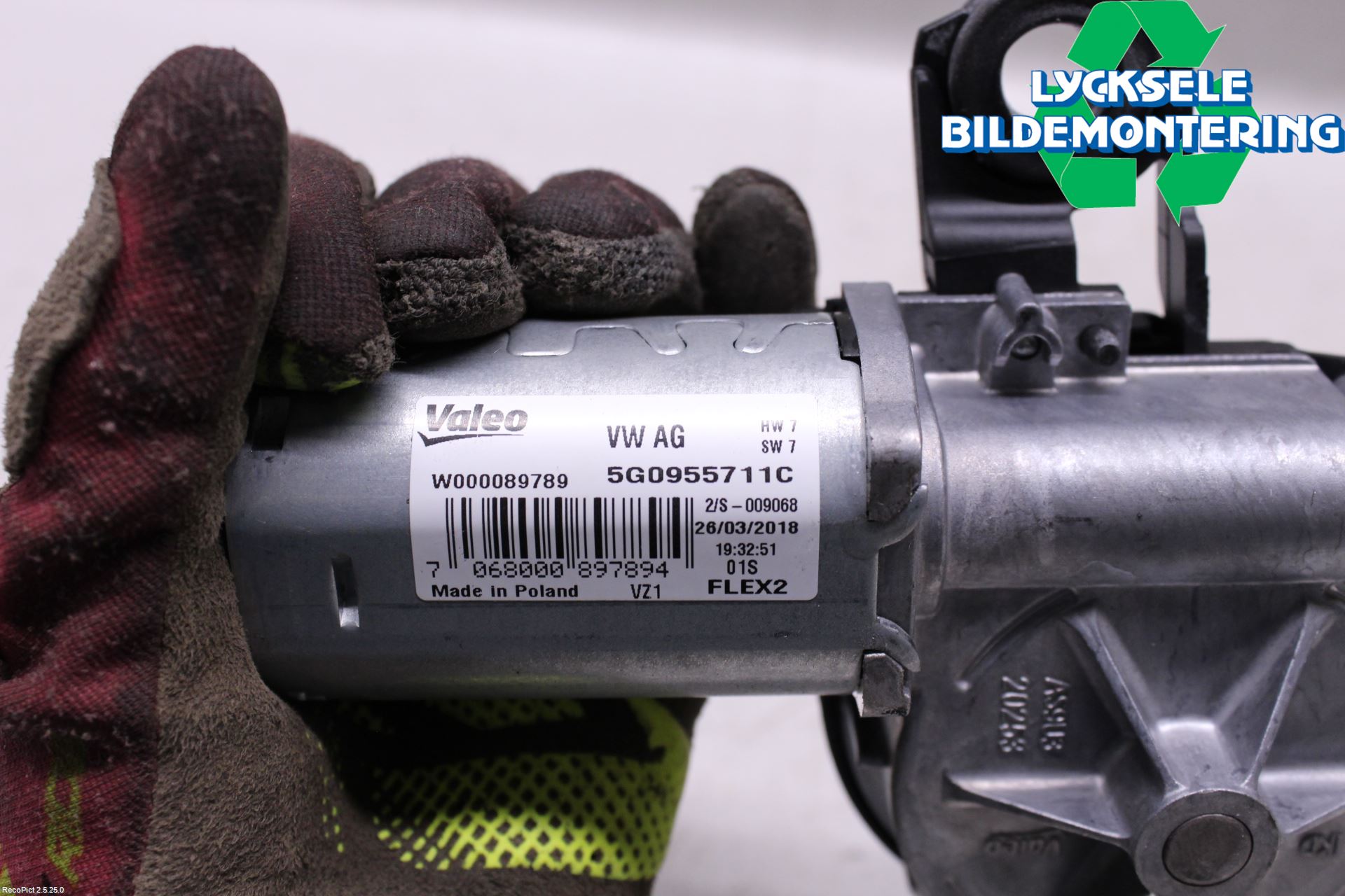 Volkswagen VW PASSAT 15-19 Torkarmotor Baklucka