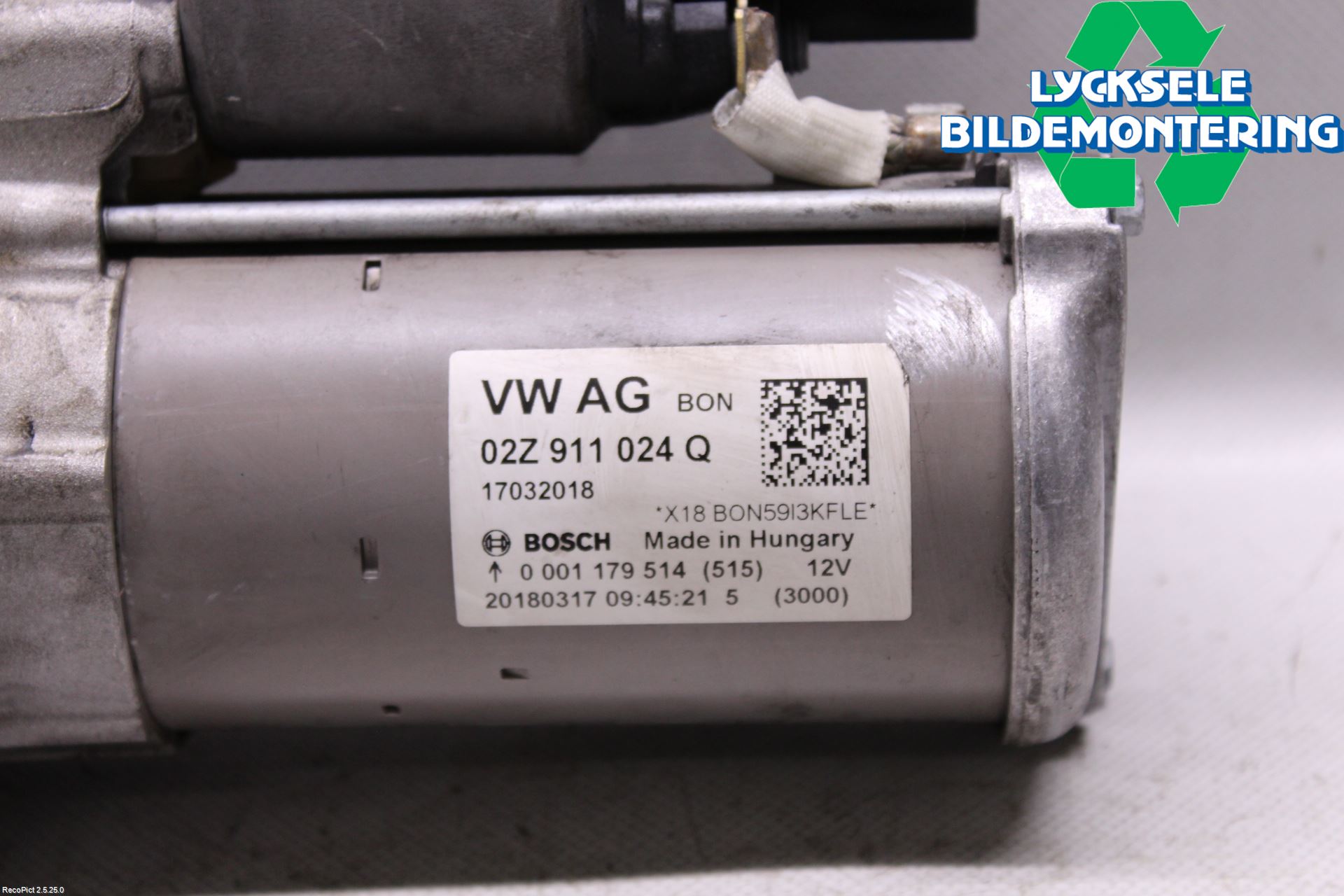 Volkswagen VW PASSAT 15-19 Startmotor