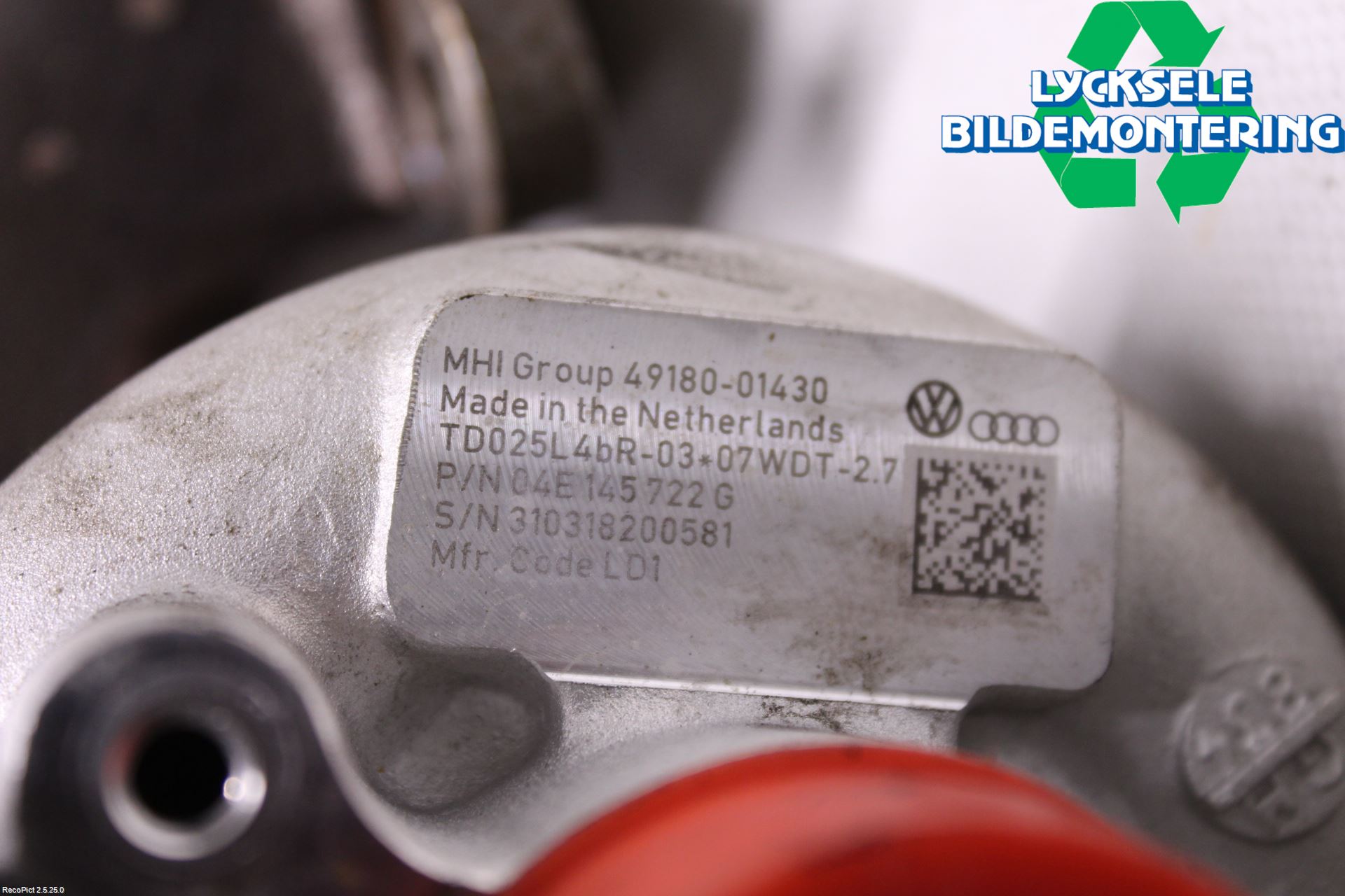 Volkswagen VW PASSAT 15-19 Turboaggregat
