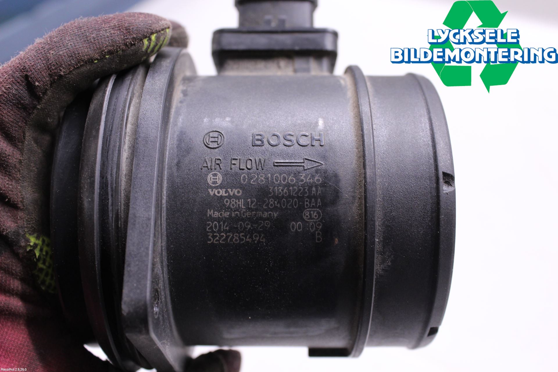 Volvo XC70 14-16 Injluftmassamätare