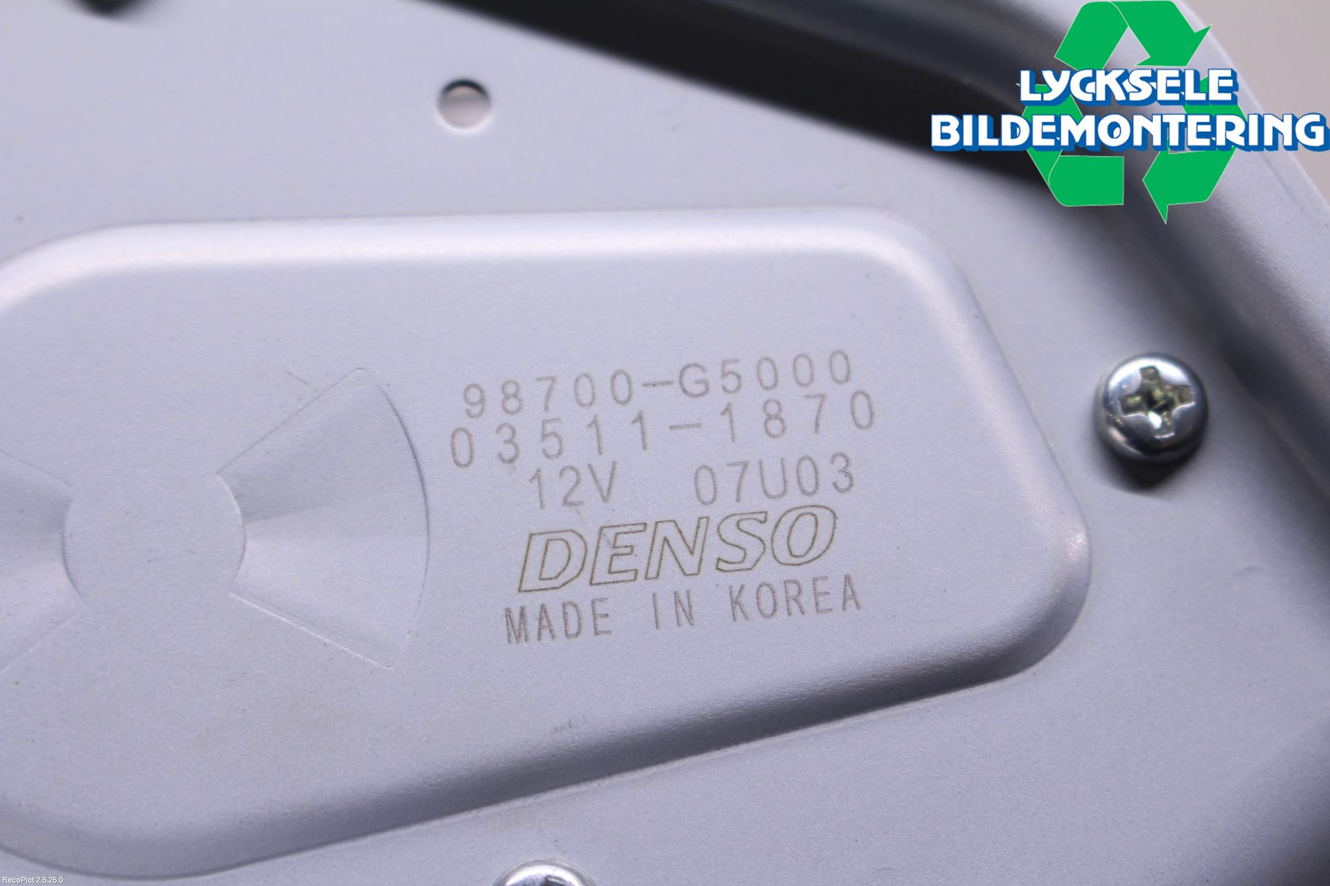 Kia NIRO (DE) 17-22 Torkarmotor Baklucka