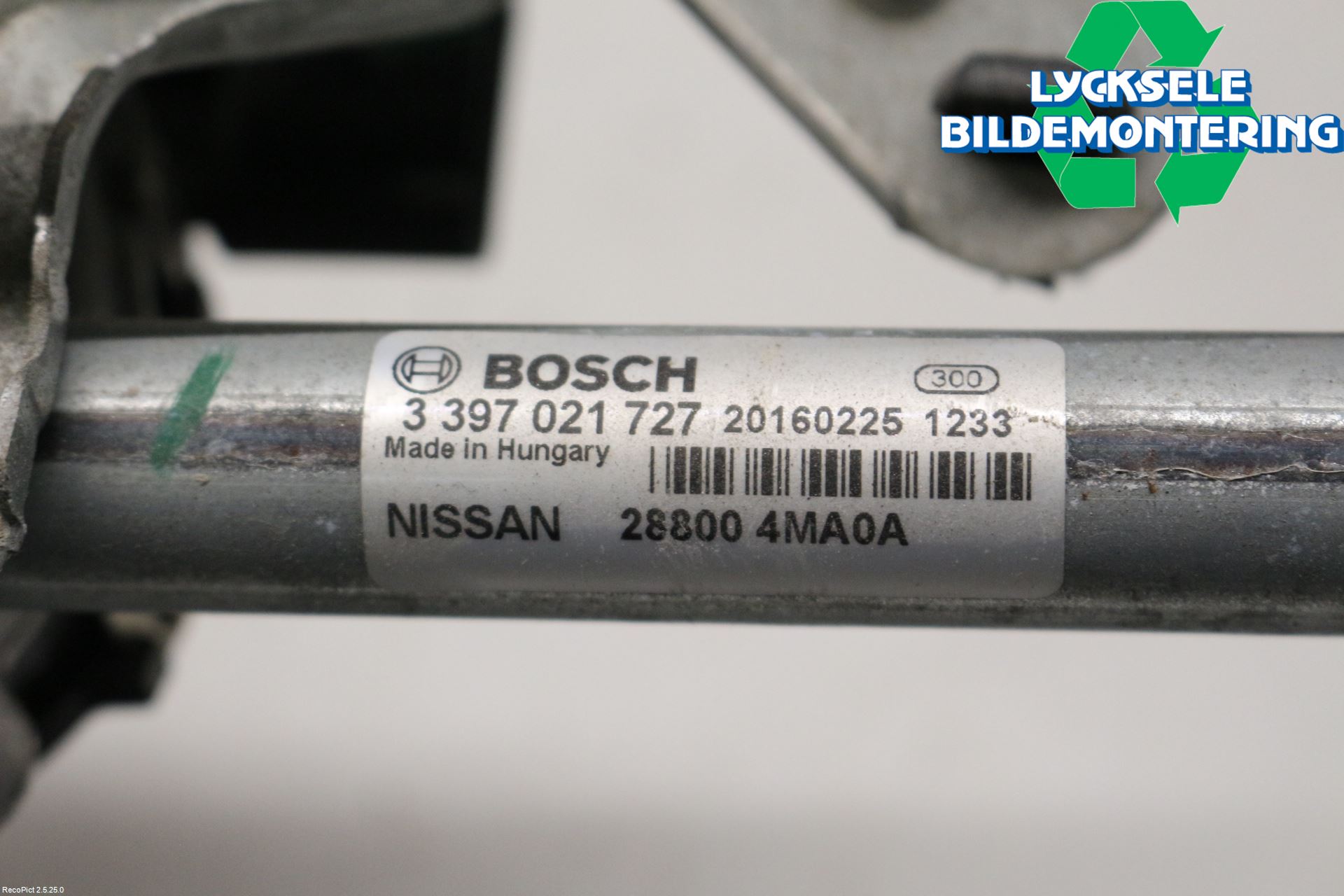 Nissan PULSAR Torkarmekanism Vindruta