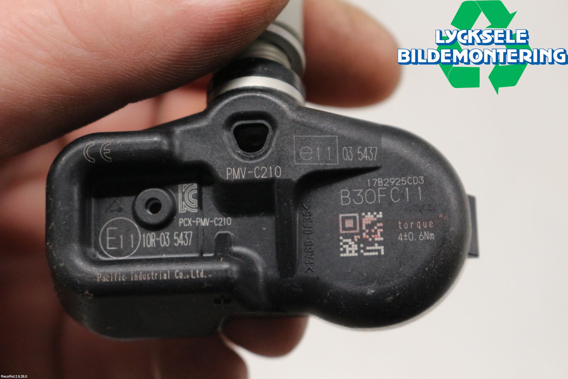 Toyota YARIS XP130 15-20 Givare Däcktryck