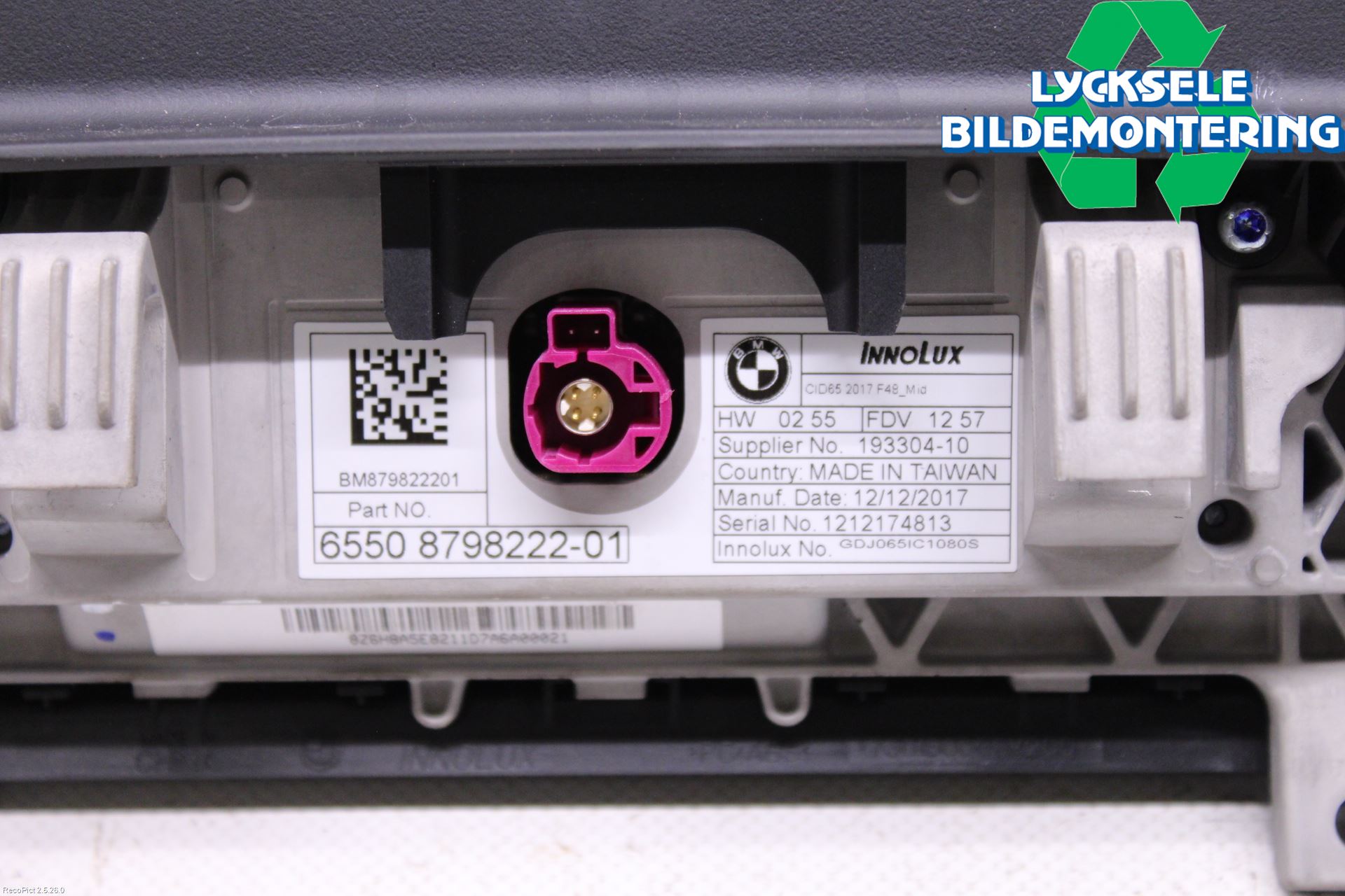 BMW X2 F39 18-23 Multifunktionsdisplay