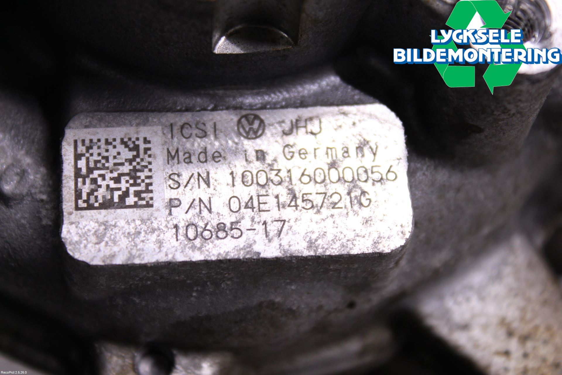 Volkswagen VW PASSAT 15-19 Turboaggregat