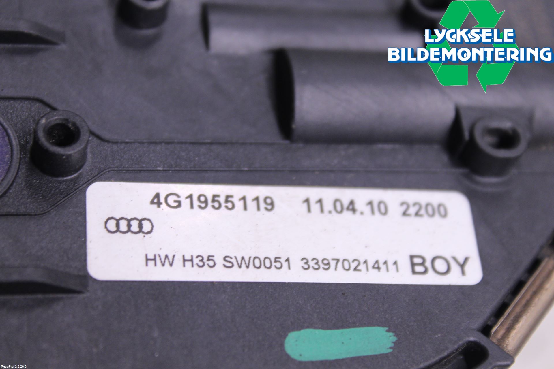 Audi A6/S6 4G 11-18 Torkarmotor Vindruta