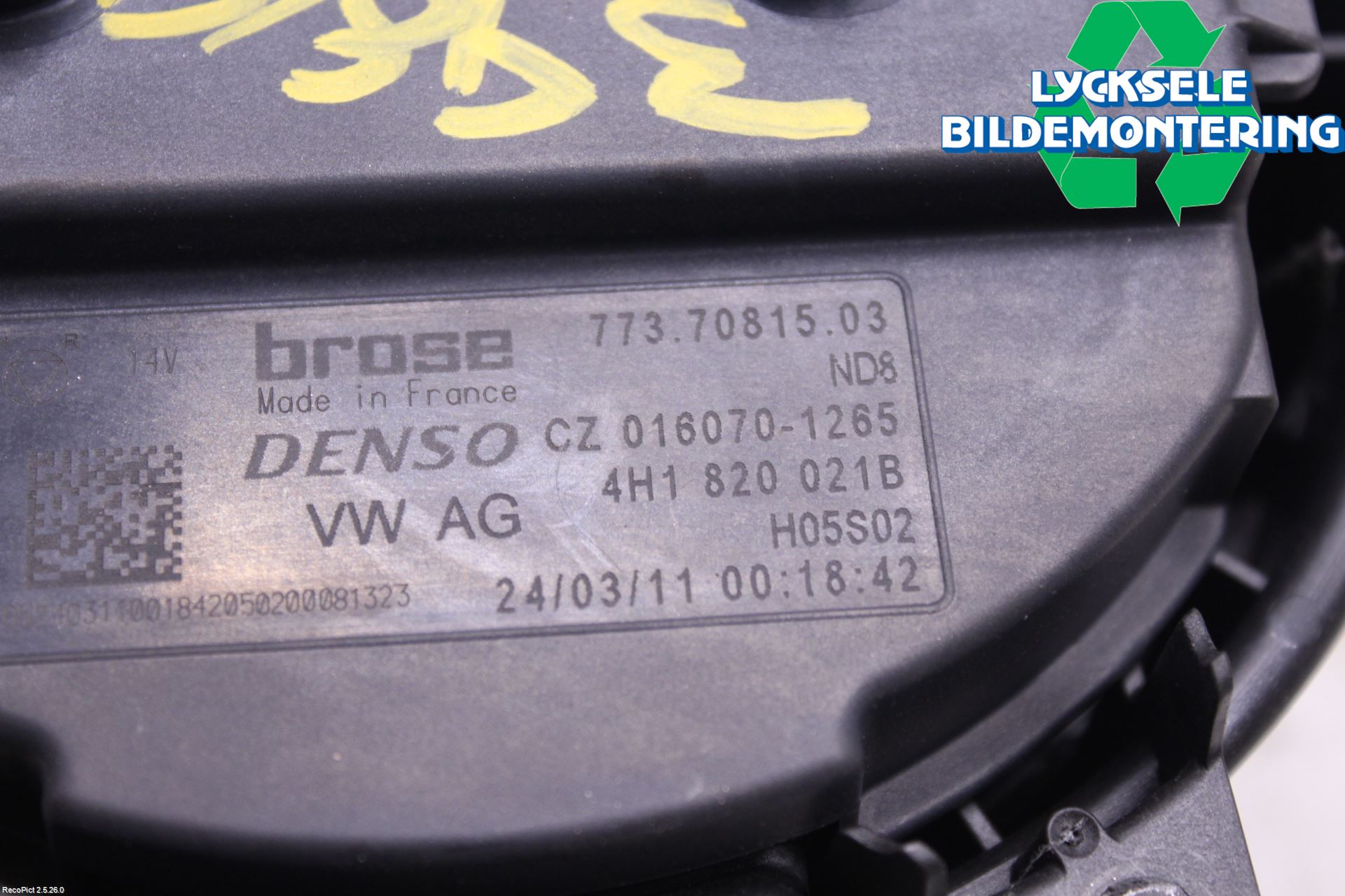 Audi A6/S6 4G 11-18 Ac Värmefläkt