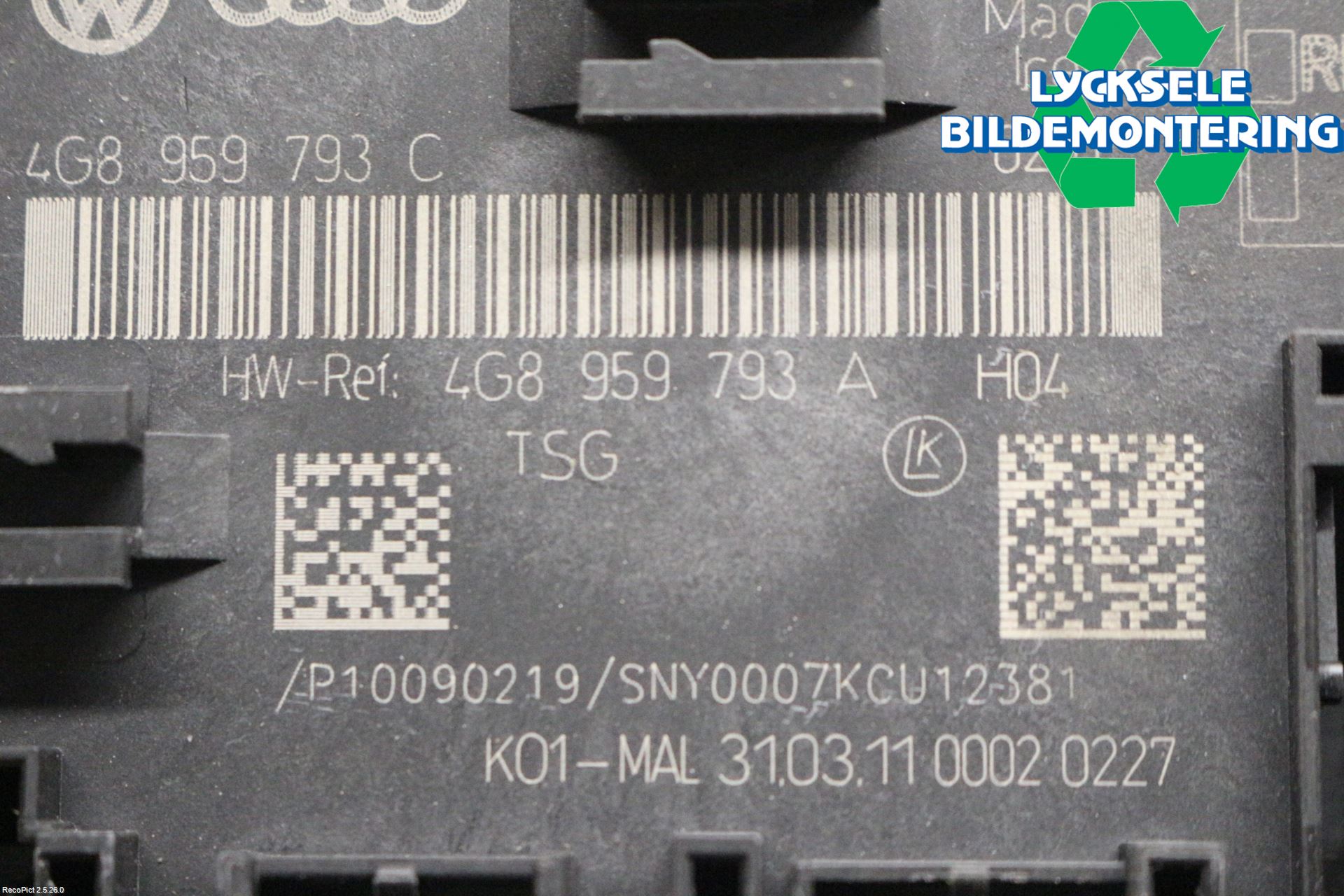 Audi A6/S6 4G 11-18 Styrenhet Dörr