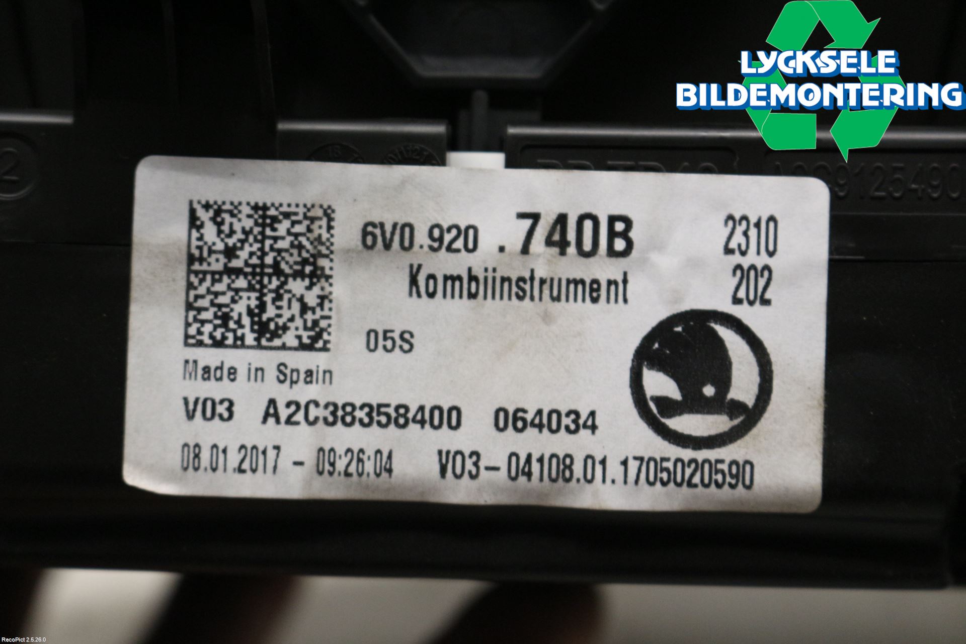 Skoda FABIA 15-21 Instrument Komb