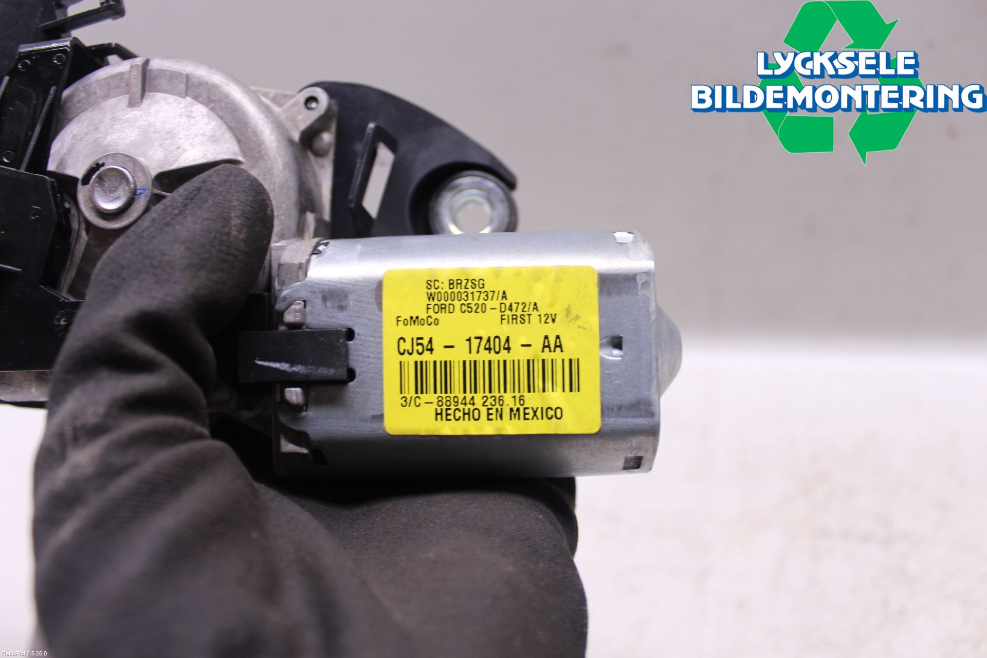 Ford KUGA 17-19 Torkarmotor Baklucka