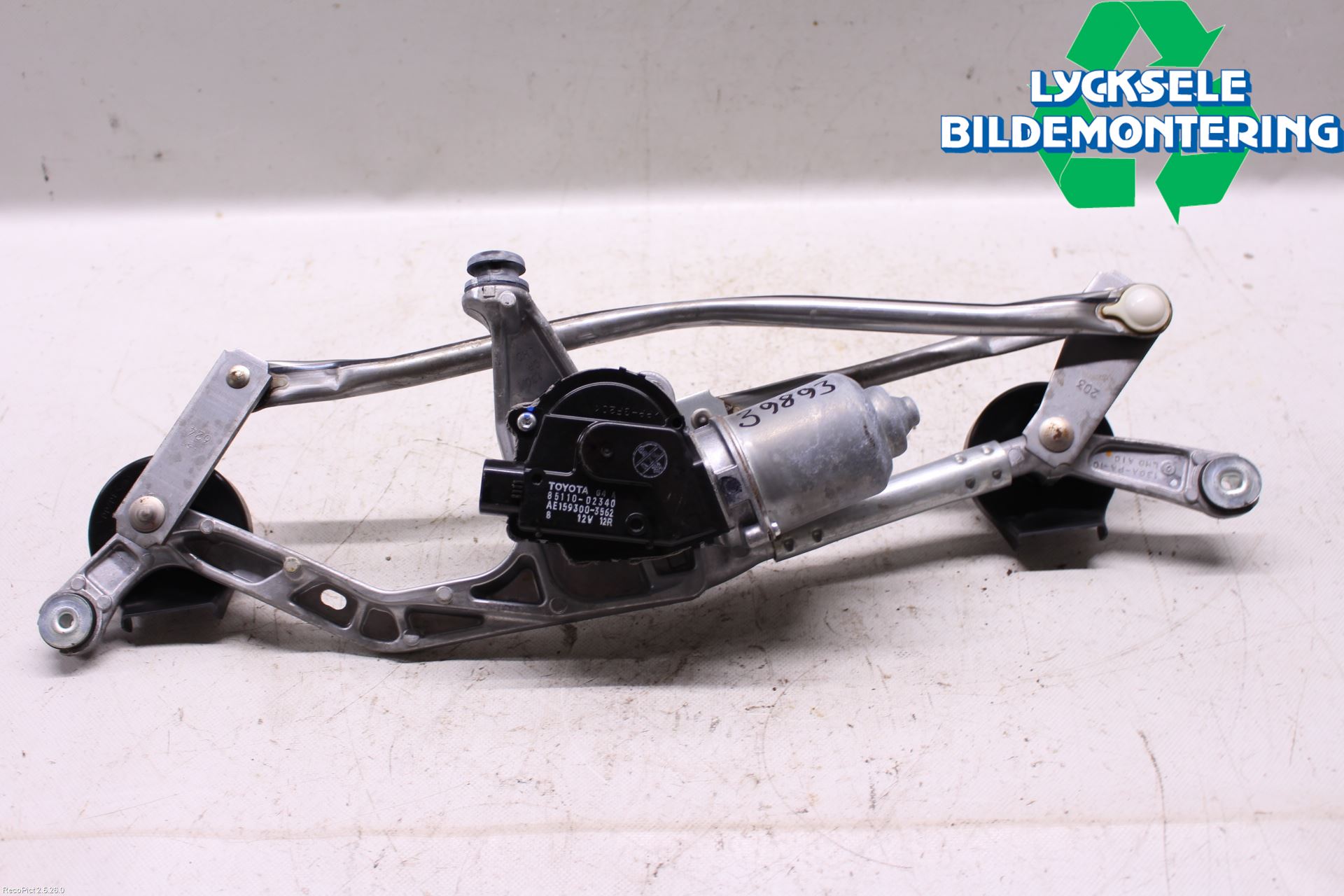 Toyota AURIS 13-19 Torkarmekanism Vindruta