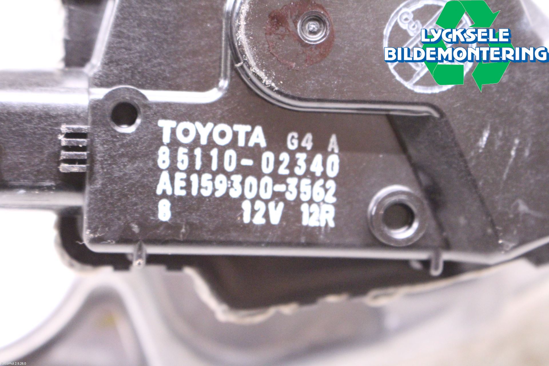 Toyota AURIS 13-19 Torkarmekanism Vindruta