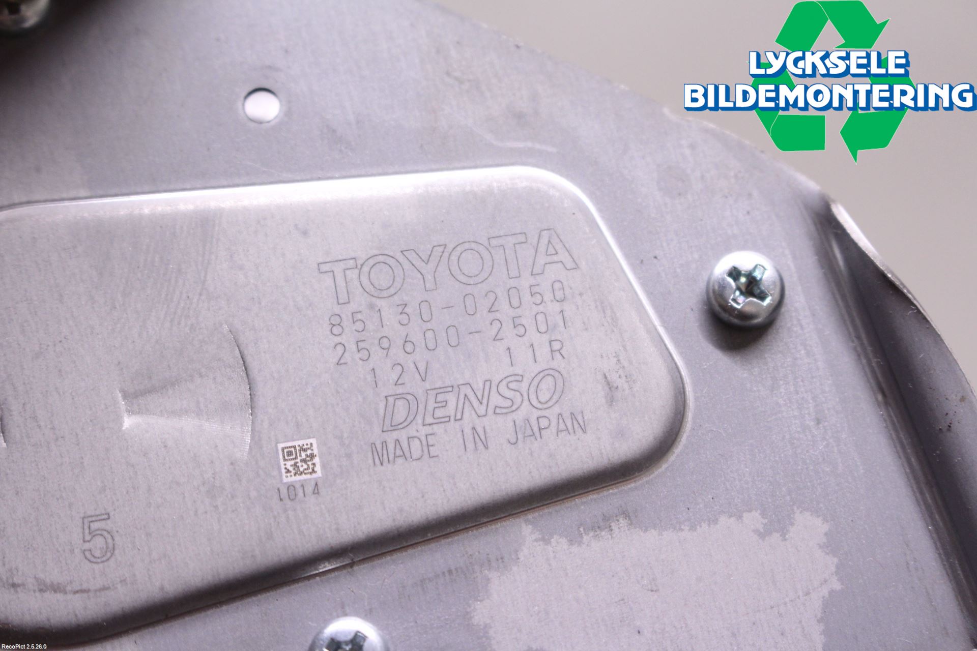 Toyota AURIS 13-19 Torkarmotor Baklucka