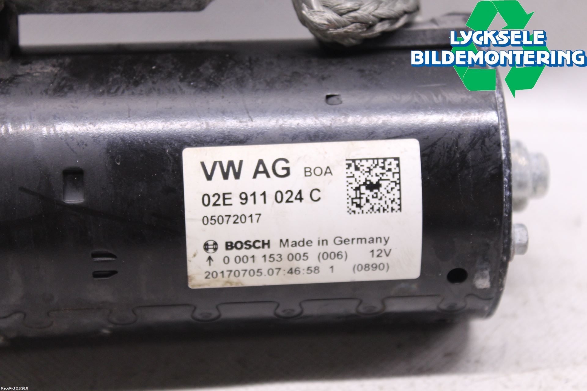 Volkswagen VW SHARAN 11- Startmotor Diesel