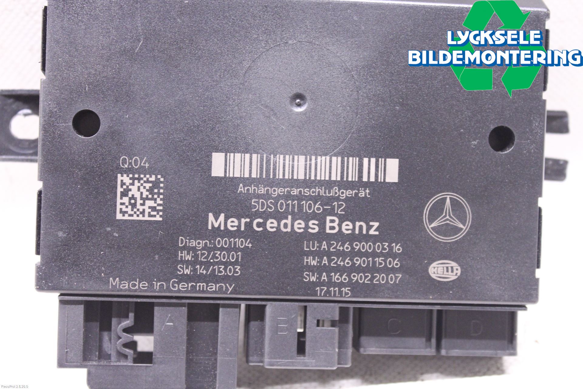 Mercedes-Benz MB CLA-KLASS (C117/X117) 13-19 Styrenhet Dragkrok