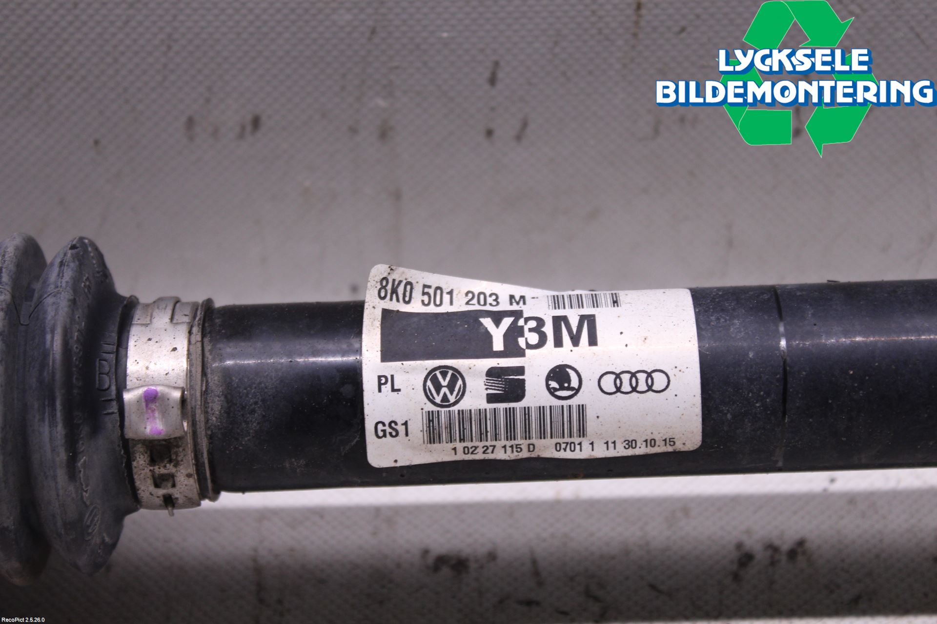 Audi A5 07-16 Drivaxel Bak Vänster