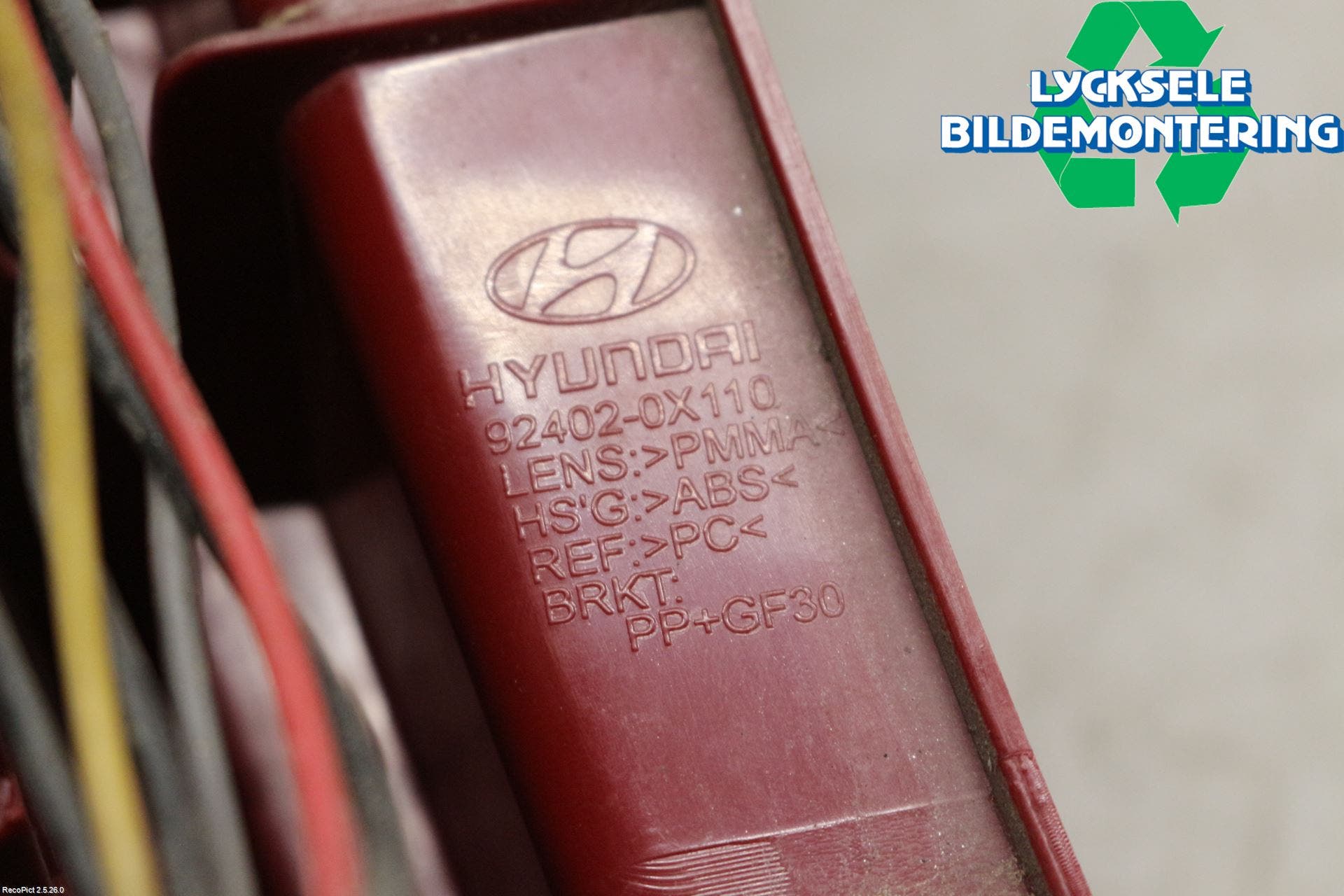 Hyundai i10 PA 08-13 Bakljus Höger