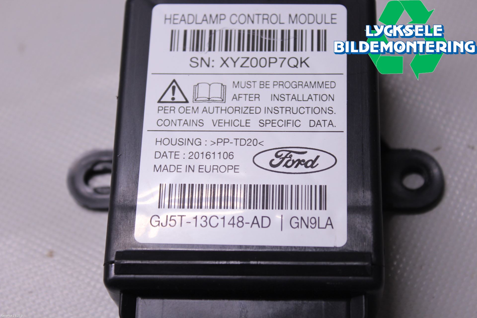 Ford KUGA 17-19 Givare Xenon/Ljushöjdsreglering