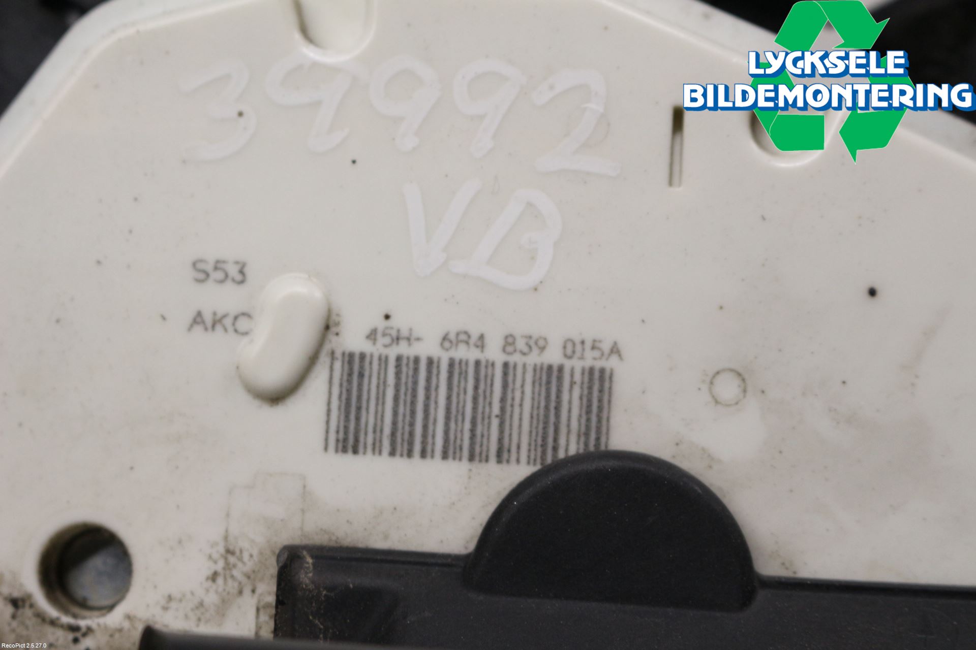 Volkswagen VW POLO 10-17 Låskista-Dörrlås