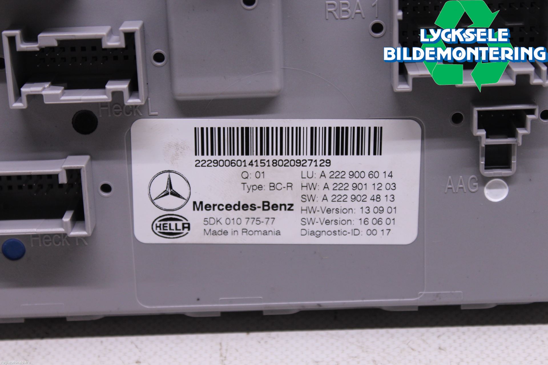 Mercedes-Benz MB C-KLASS (W205) 14-21 Styrenhet Övrigt