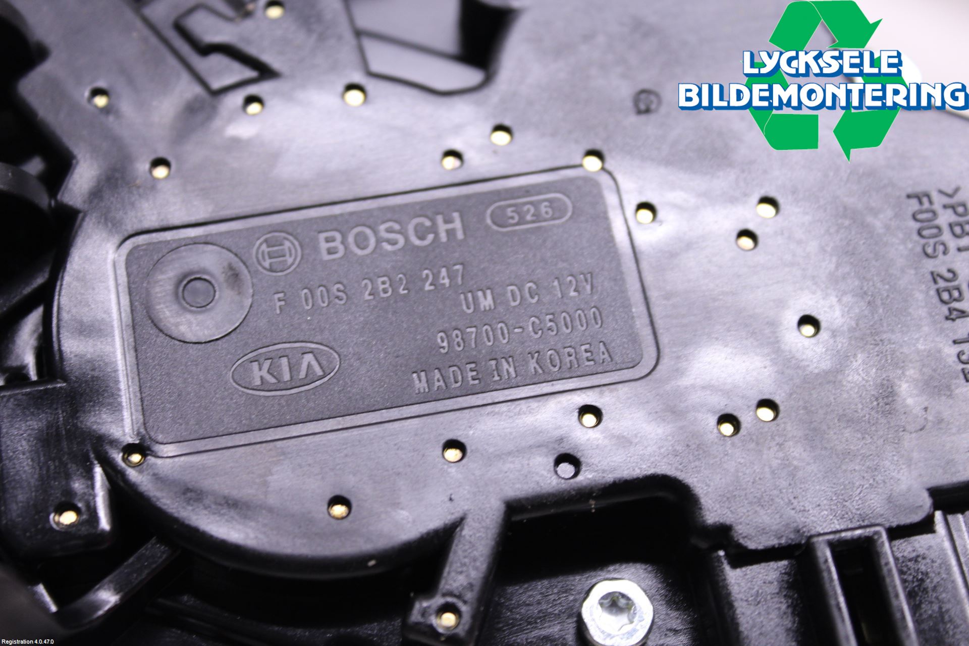 Kia SORENTO 15-20 Torkarmotor Baklucka