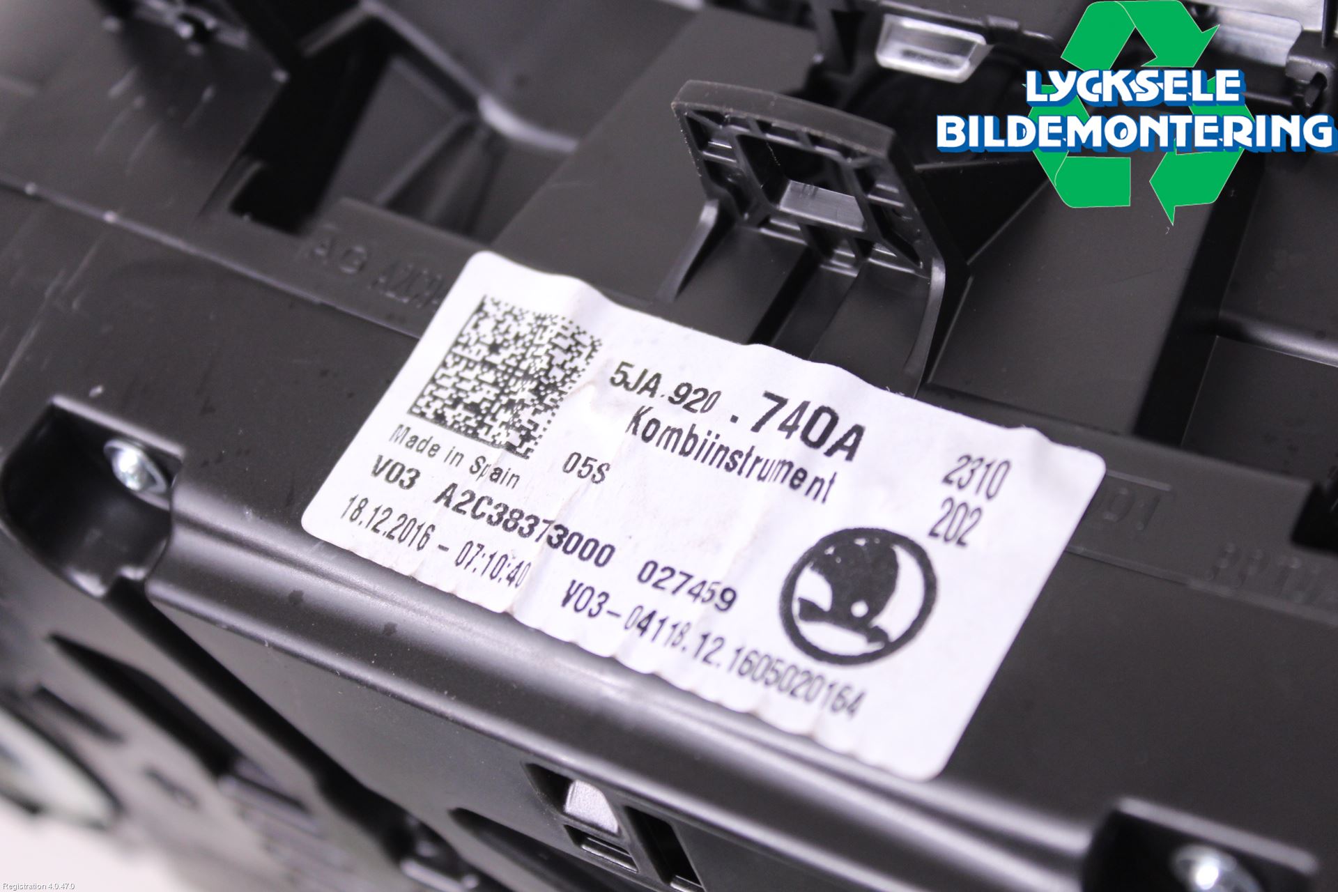 Skoda RAPID Instrument Komb