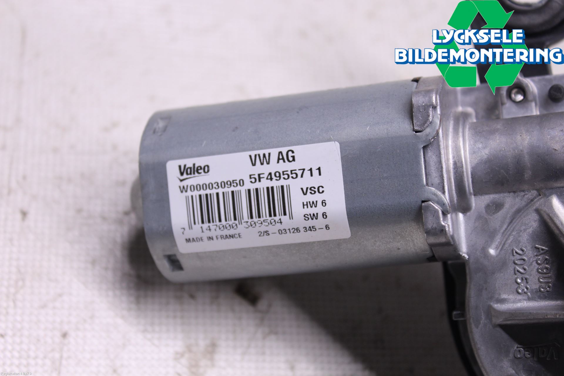 Skoda RAPID Torkarmotor Baklucka